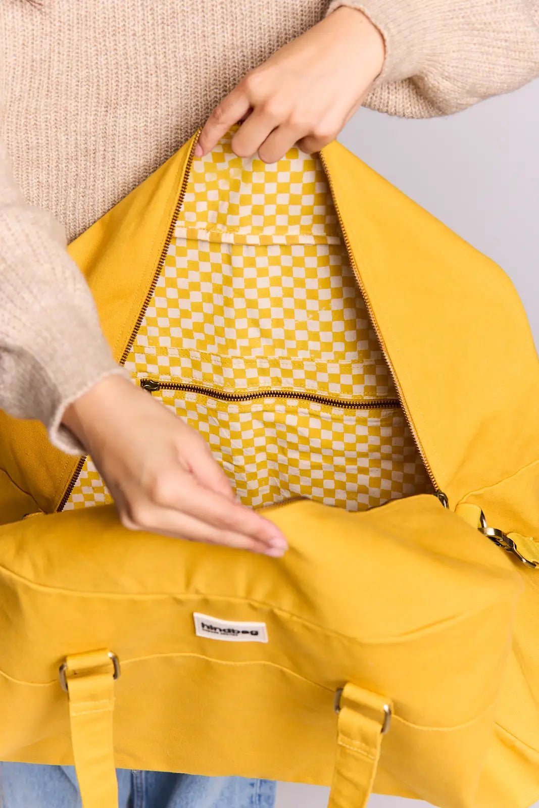Cotton travel bag HINDBAG Yellow