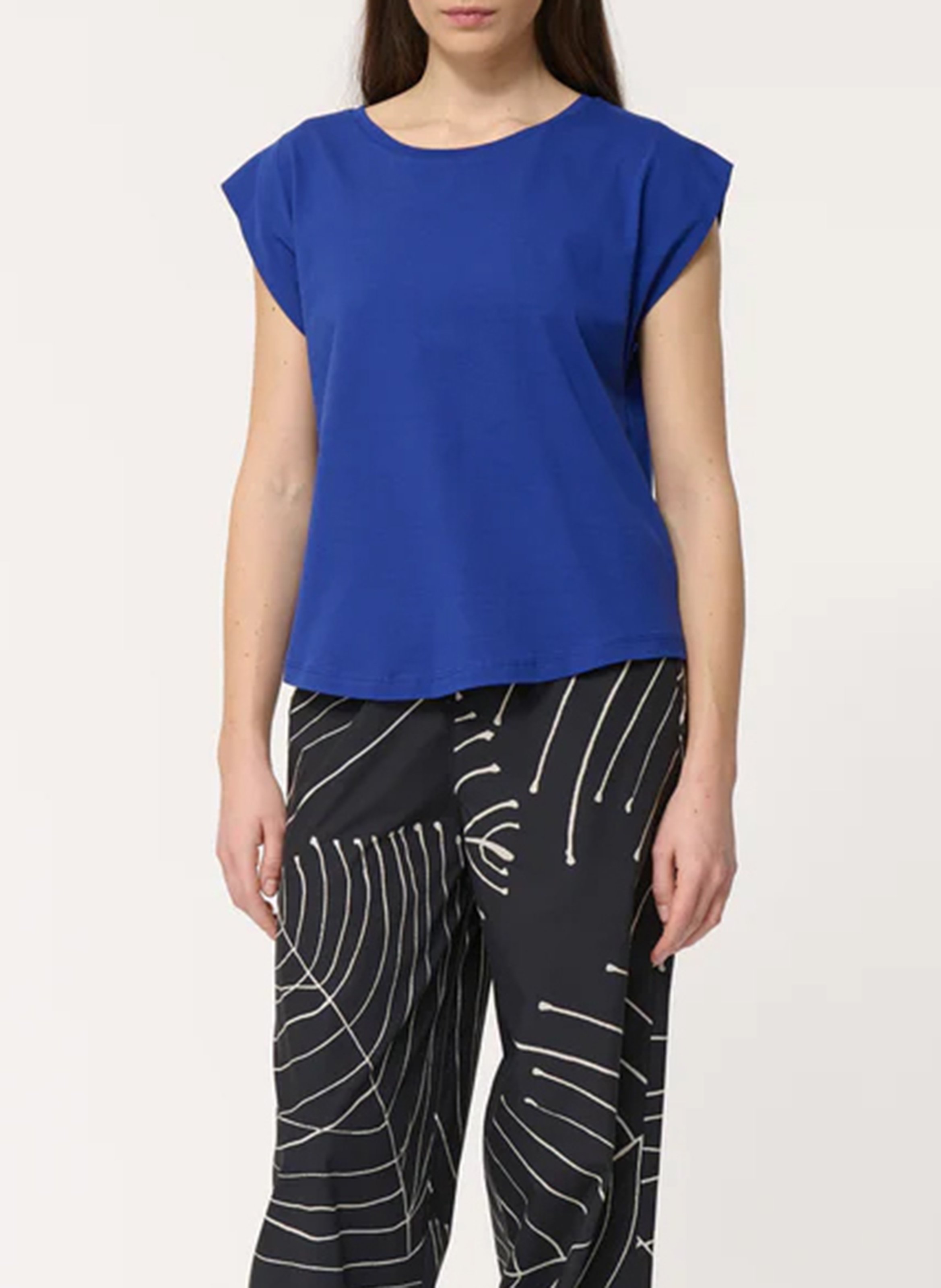 T-shirt Long Femme Buke Buky - Taille M - Noir Avec Clous - Sans Manches - Col V - Occasion