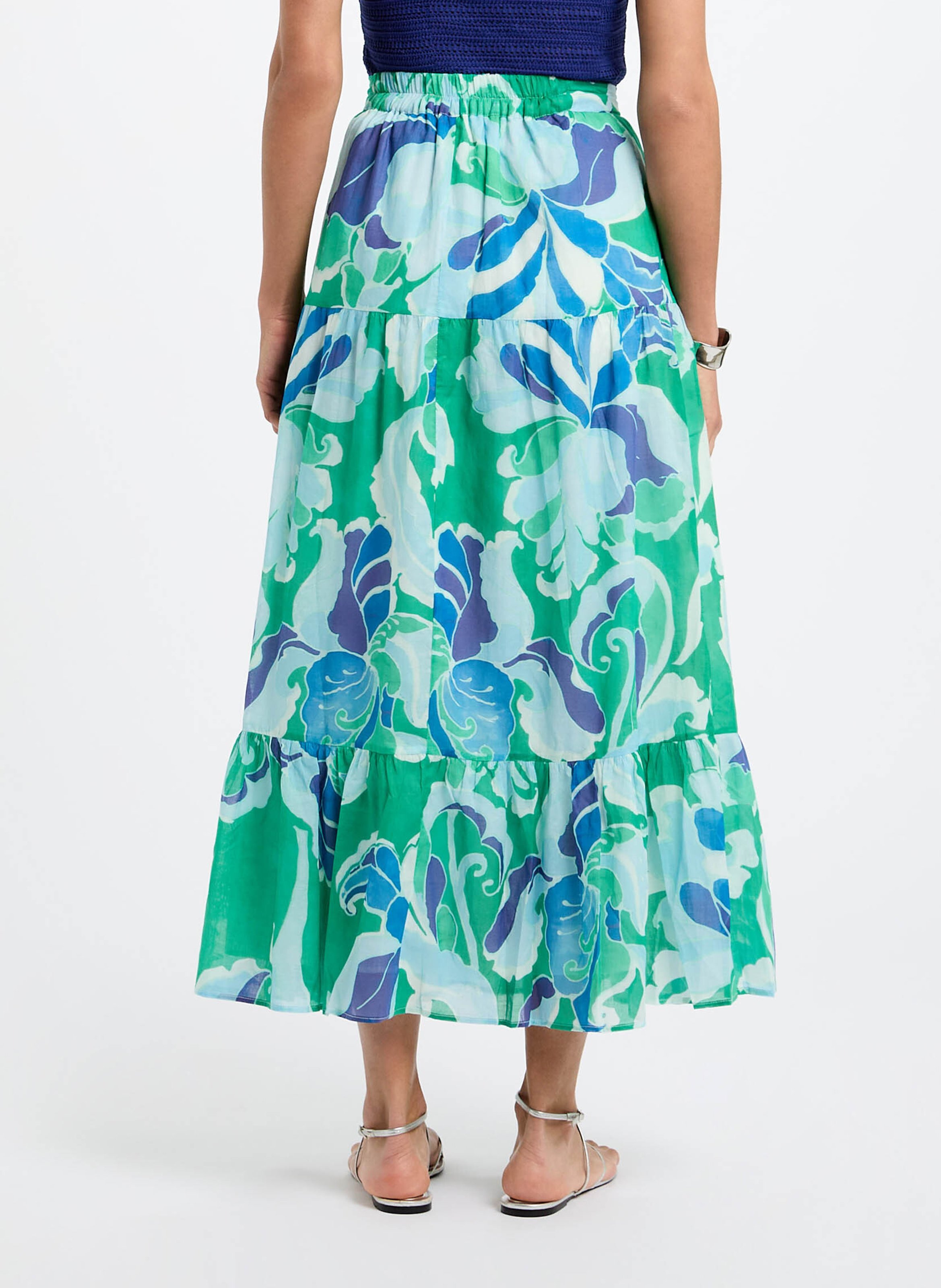 Jupe midi à imprimé floral MORGAN Multicolore