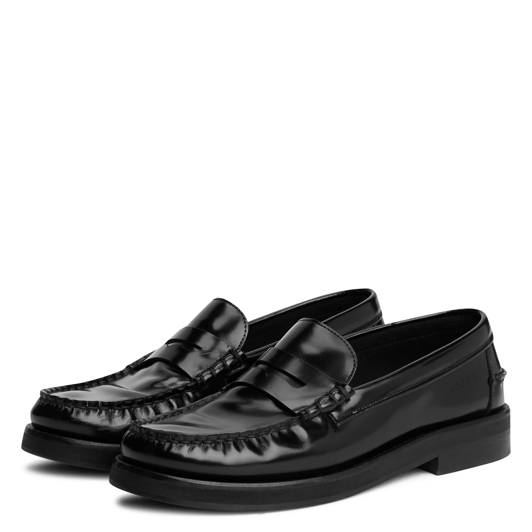 Patent leather loafers TOMMY HILFIGER Black