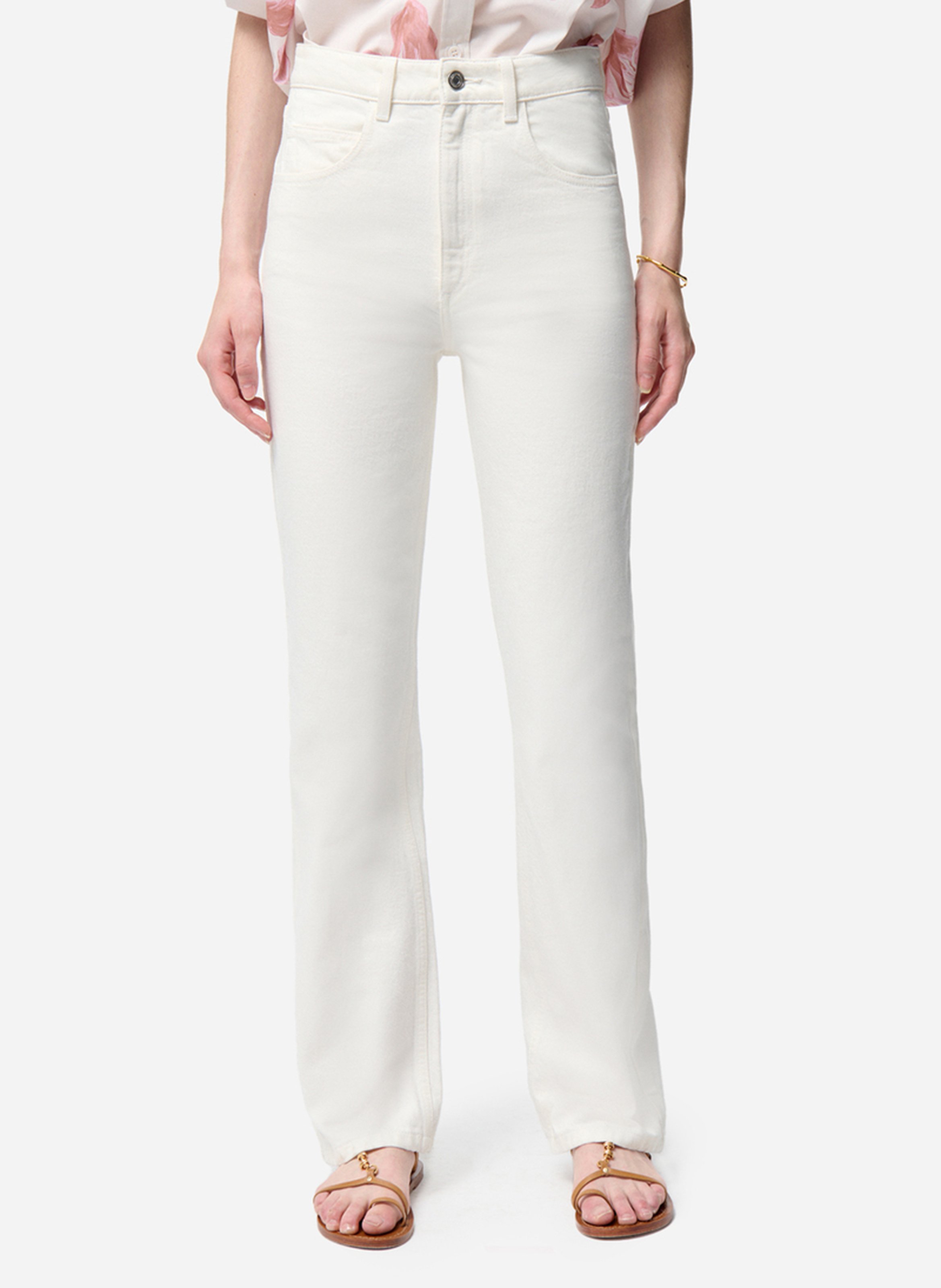 Jean droit en coton  VANESSA BRUNO Beige