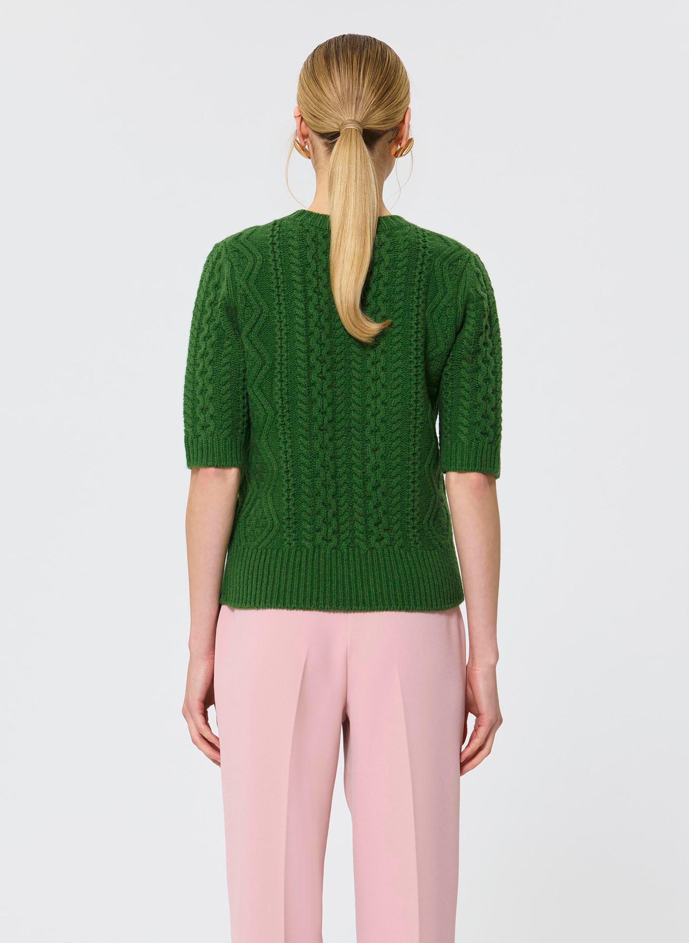 Pull col rond en laine TARA JARMON Vert