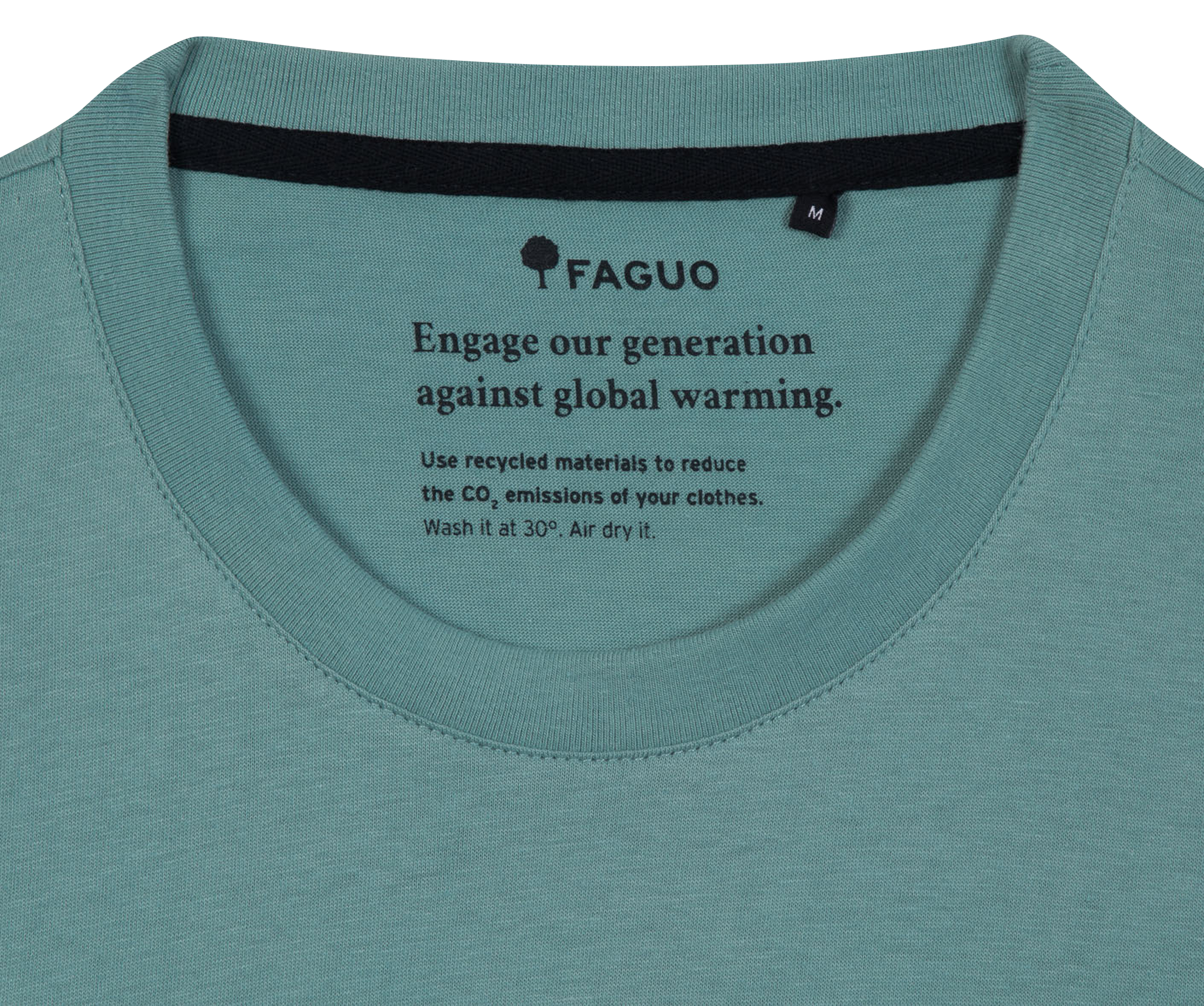 Straight cotton-blend T-shirt FAGUO Blue