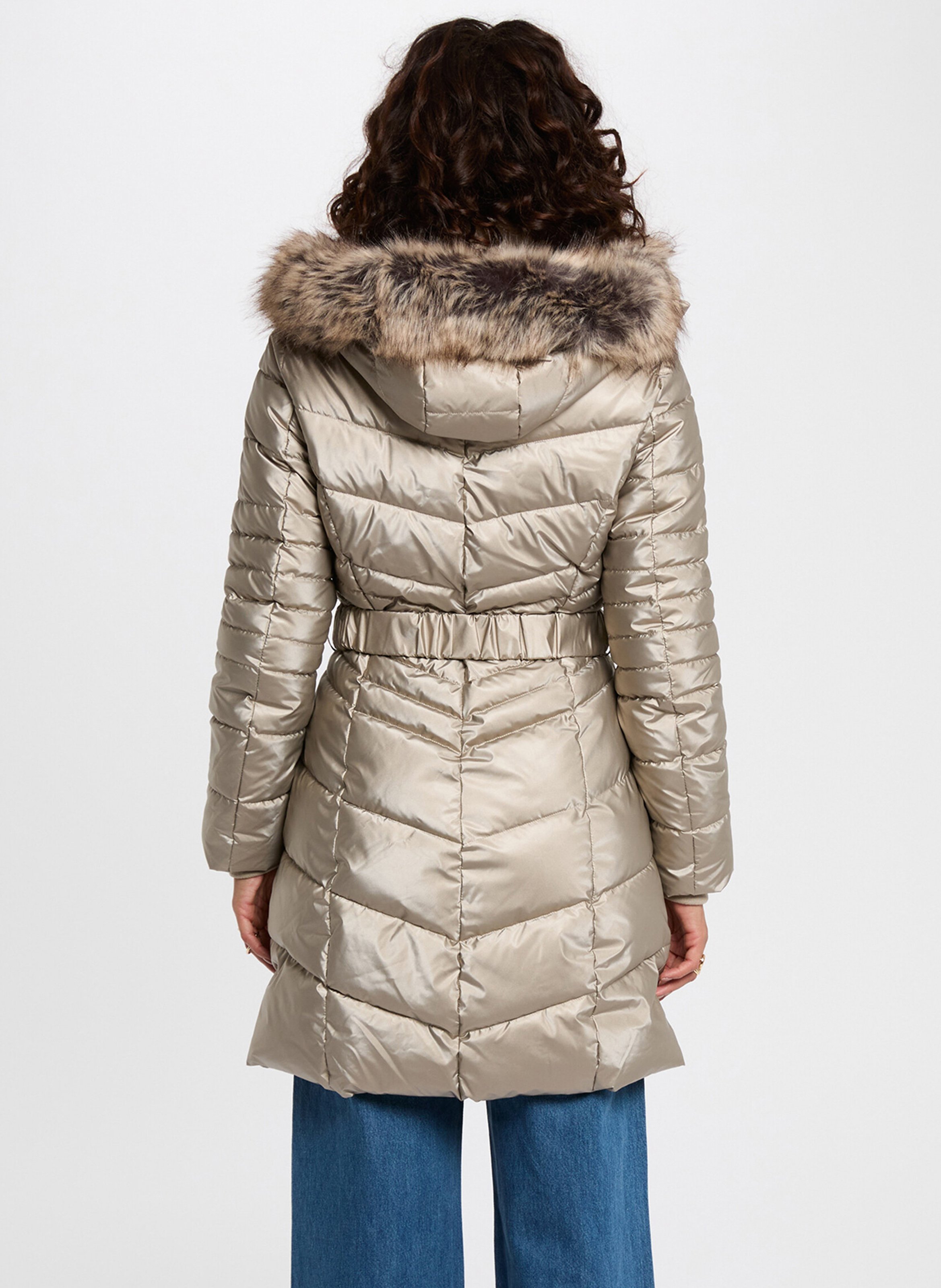 Taillierte Daunenjacke mit Kapuze MORGAN Golden