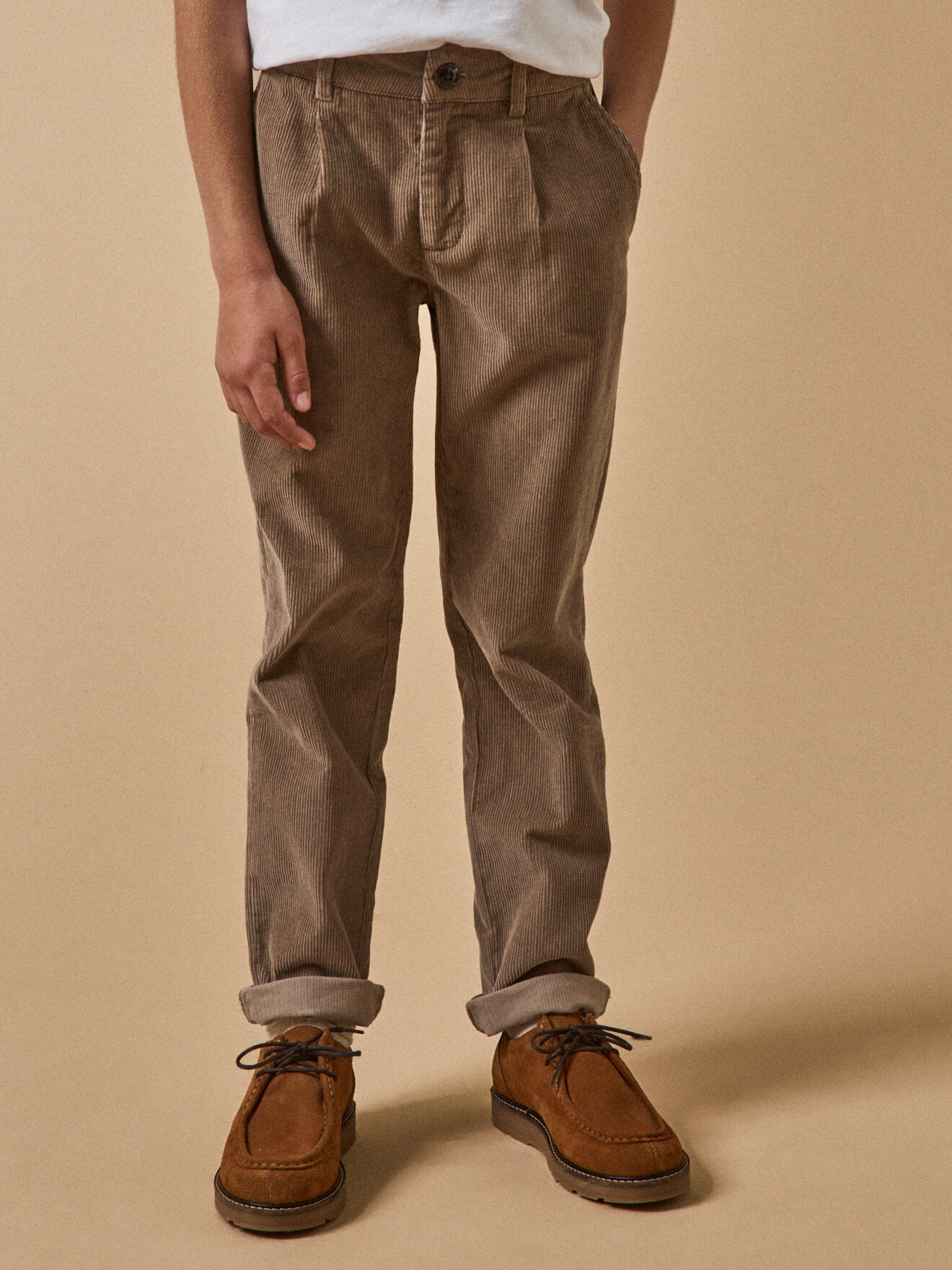 Velvet chinos CYRILLUS Beige