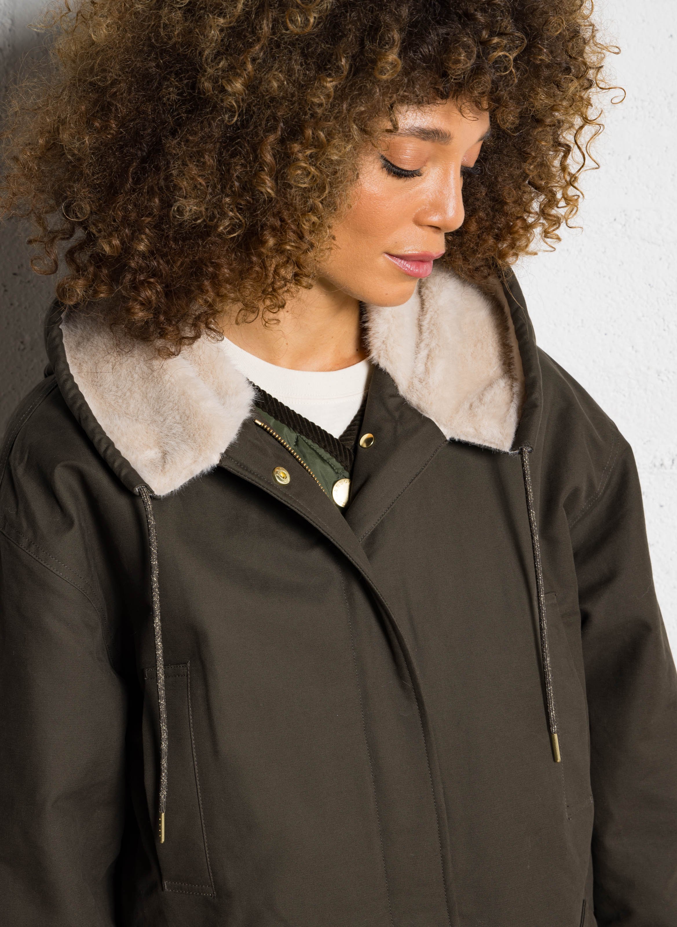 Jas met capuchon en katoen DES PETITS HAUTS Groen