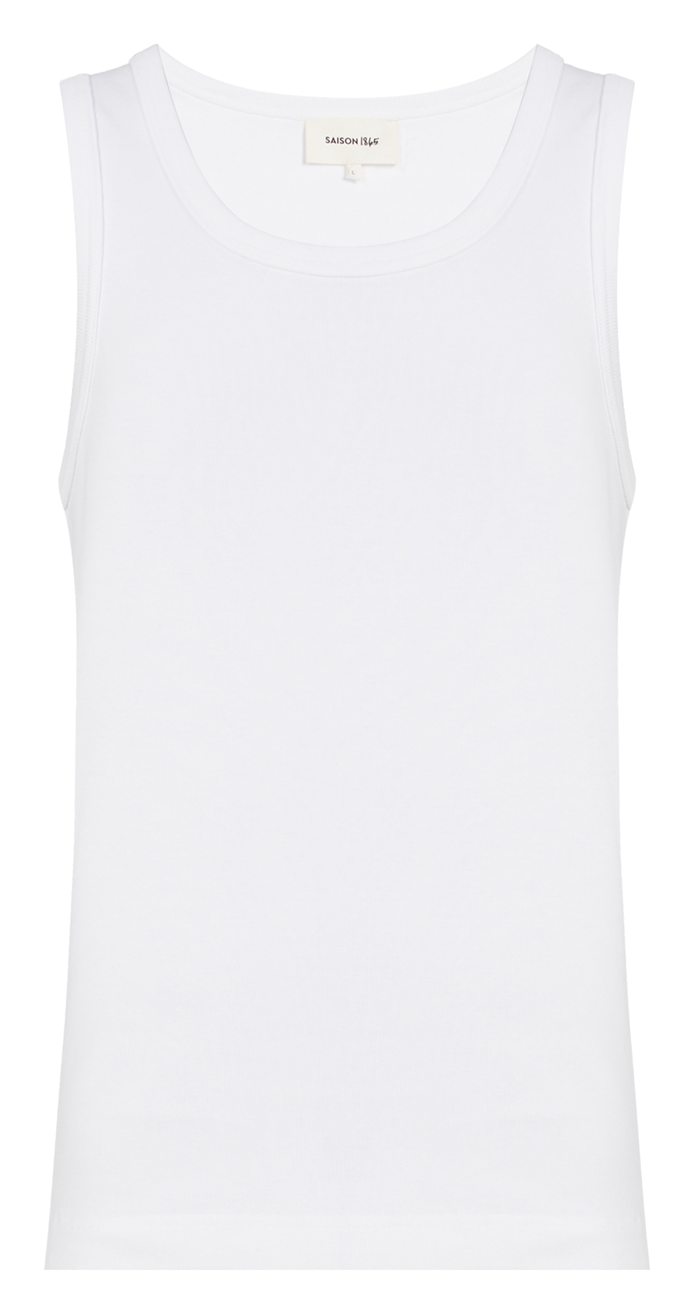 Geripptes Tanktop aus Baumwolle SAISON 1865 Weiss