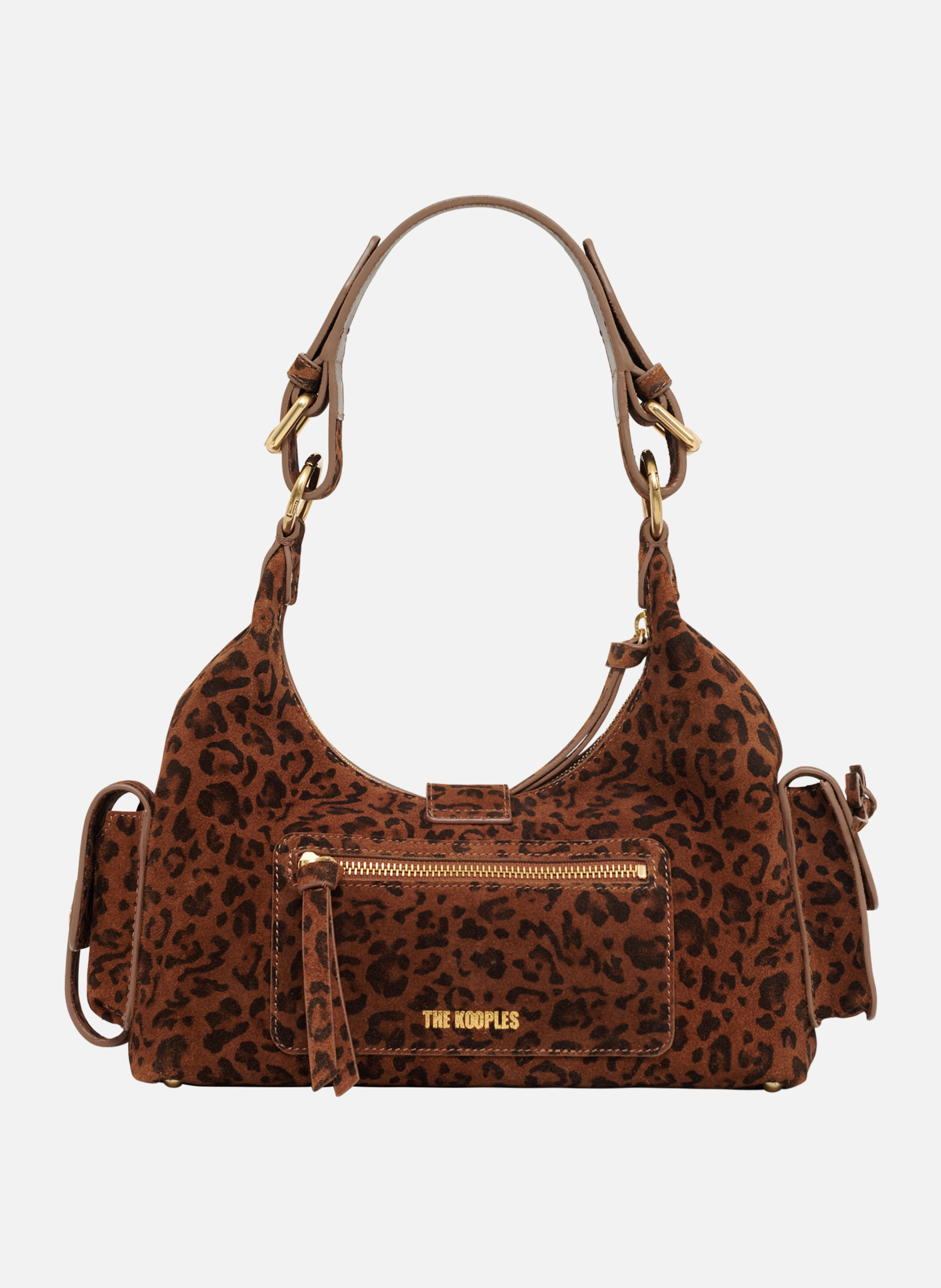 Amelia suede leather bag THE KOOPLES Brown
