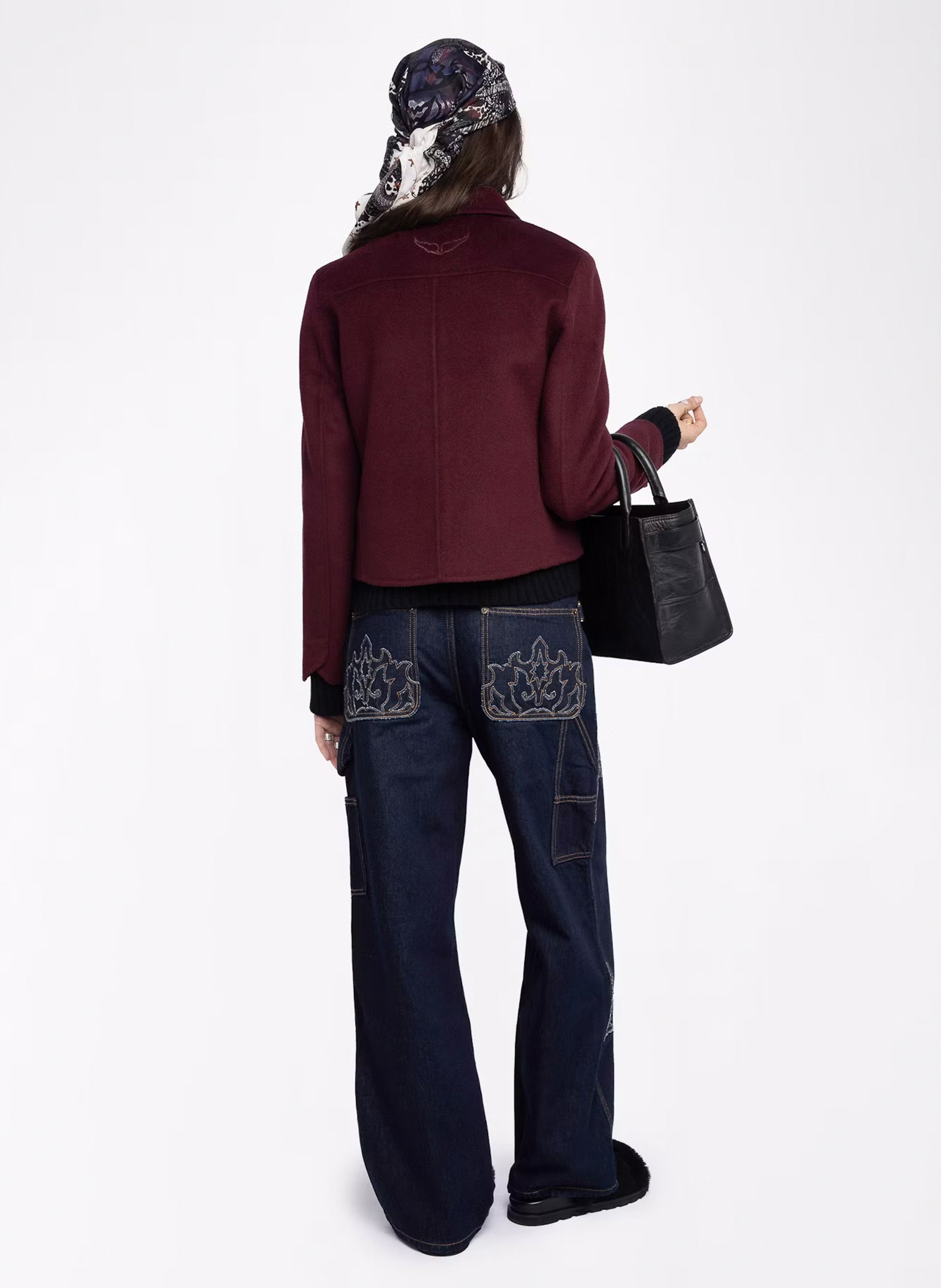 Blouson col classique en laine mélangée ZADIG&VOLTAIRE Violet