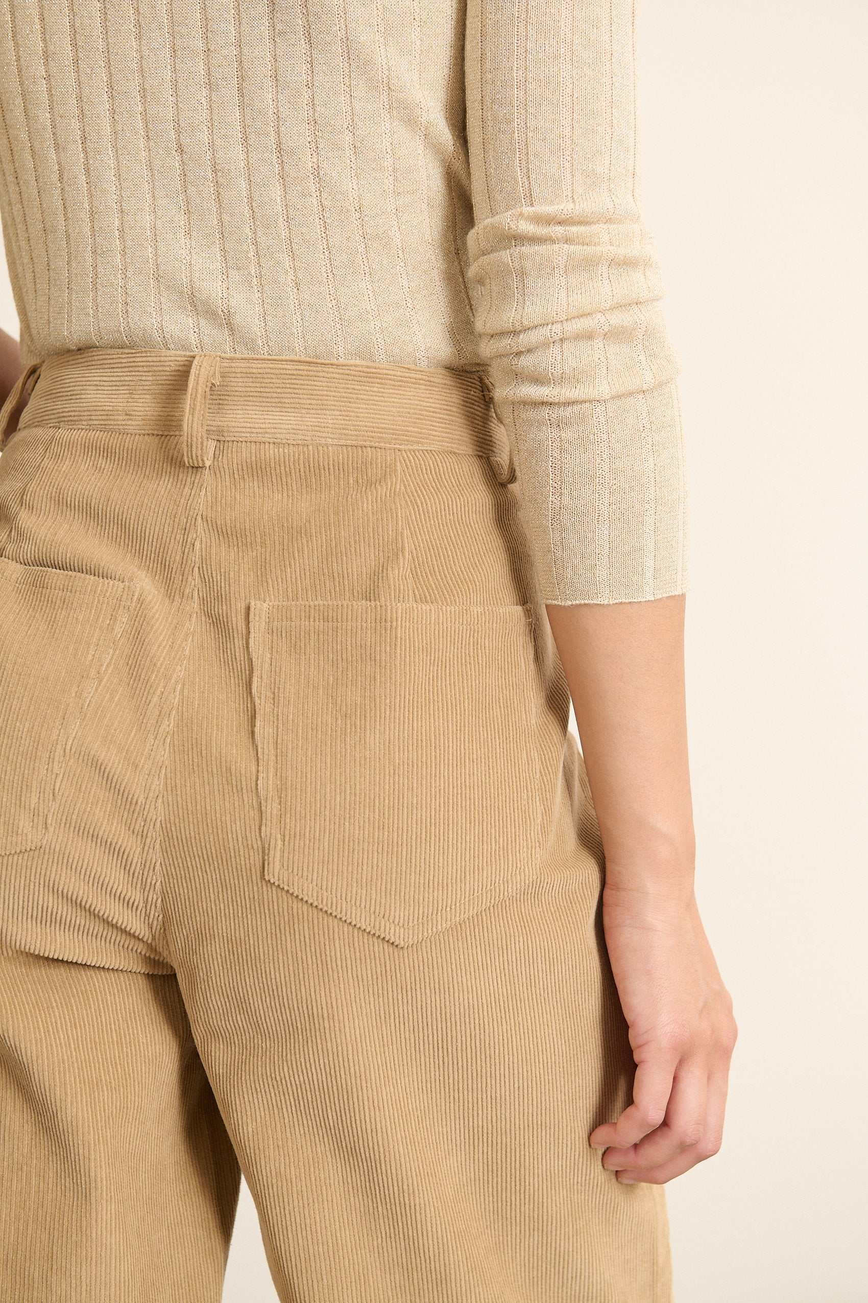 Corduroy carrot pants GARANCE PARIS Beige