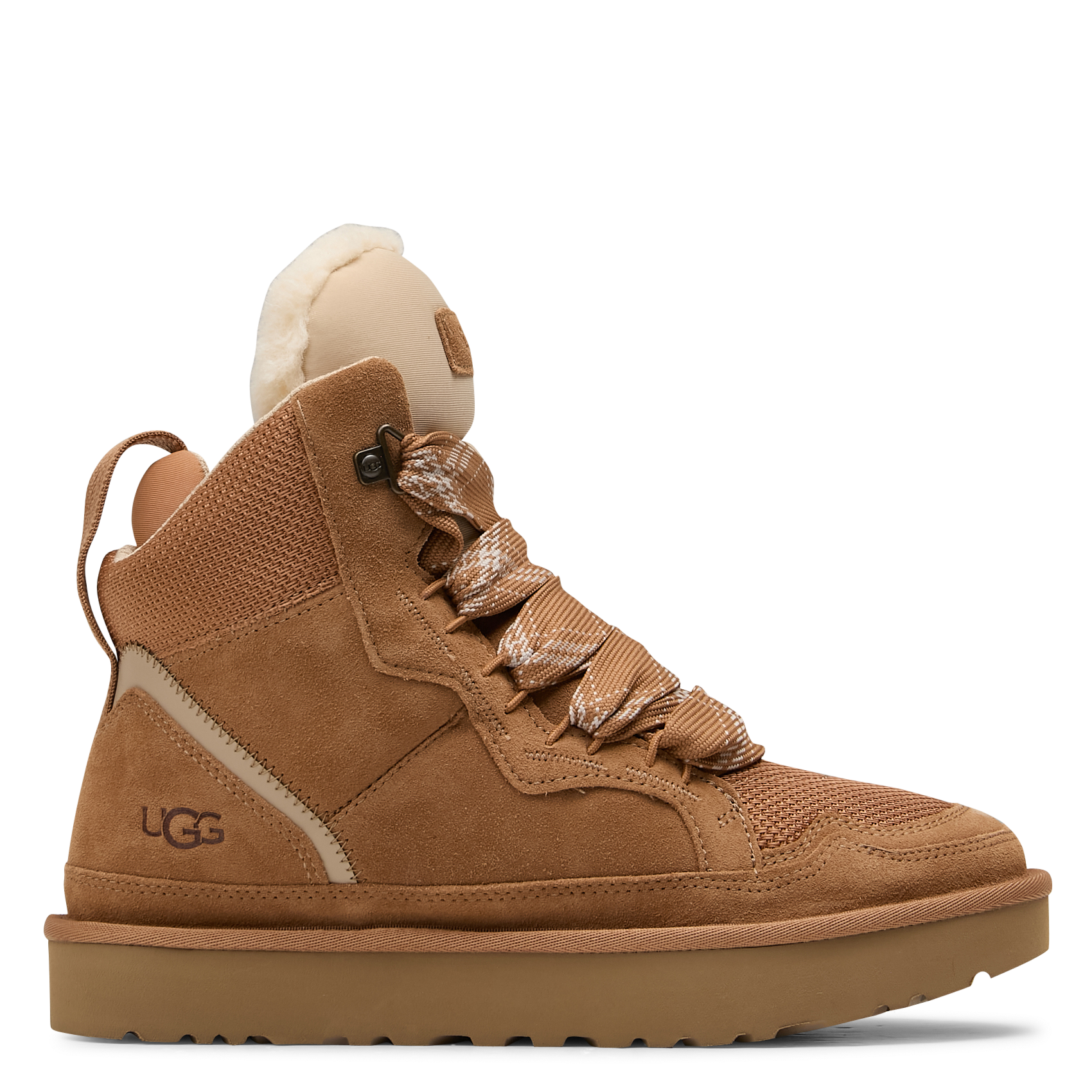 Baskets montantes en cuir mélangé UGG Marron