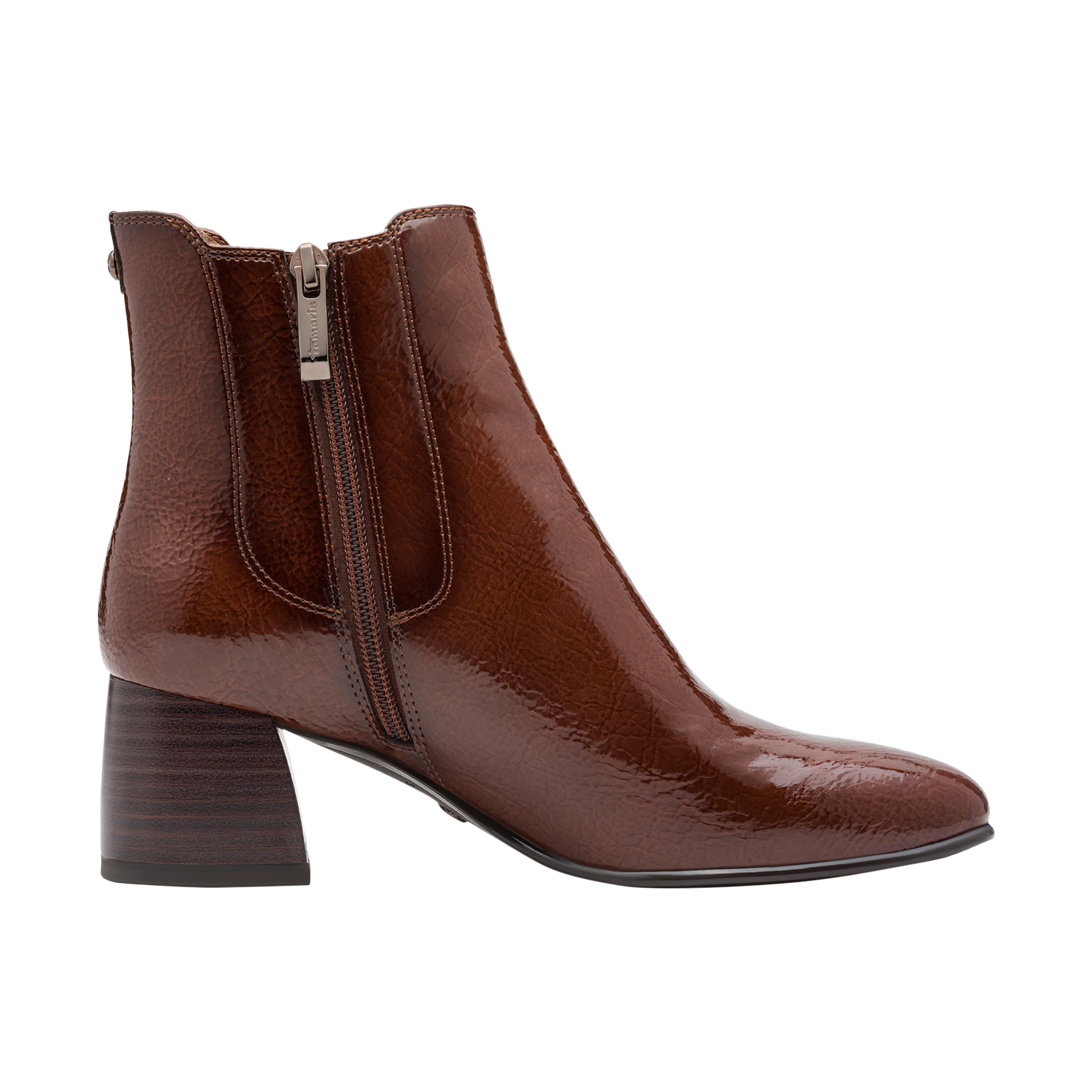 Zip-up ankle boots TAMARIS Brown