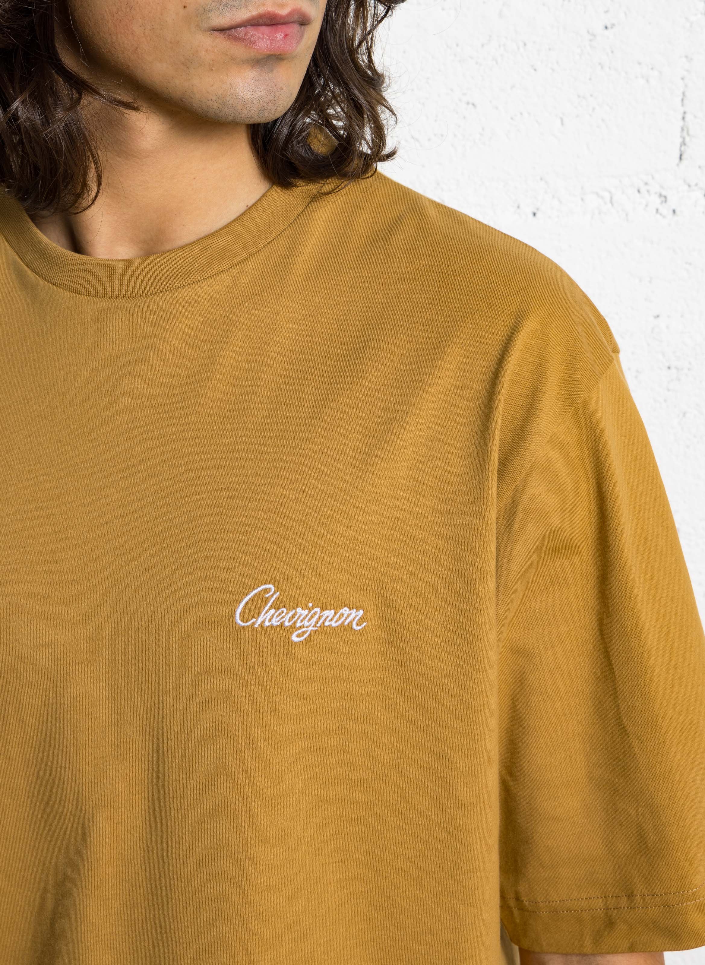 Tee-shirt oversize col rond en coton bio CHEVIGNON Marron