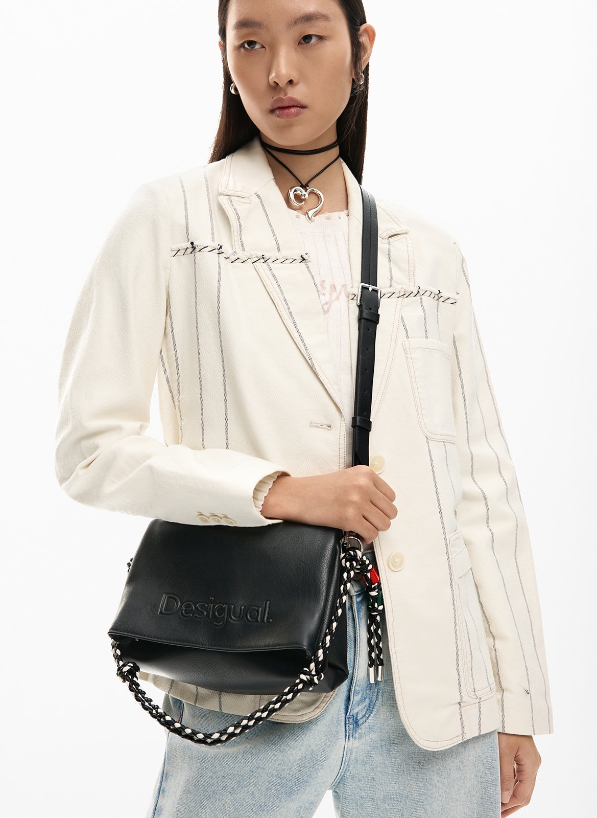 Umhängetasche mit Relieflogo DESIGUAL Schwarz