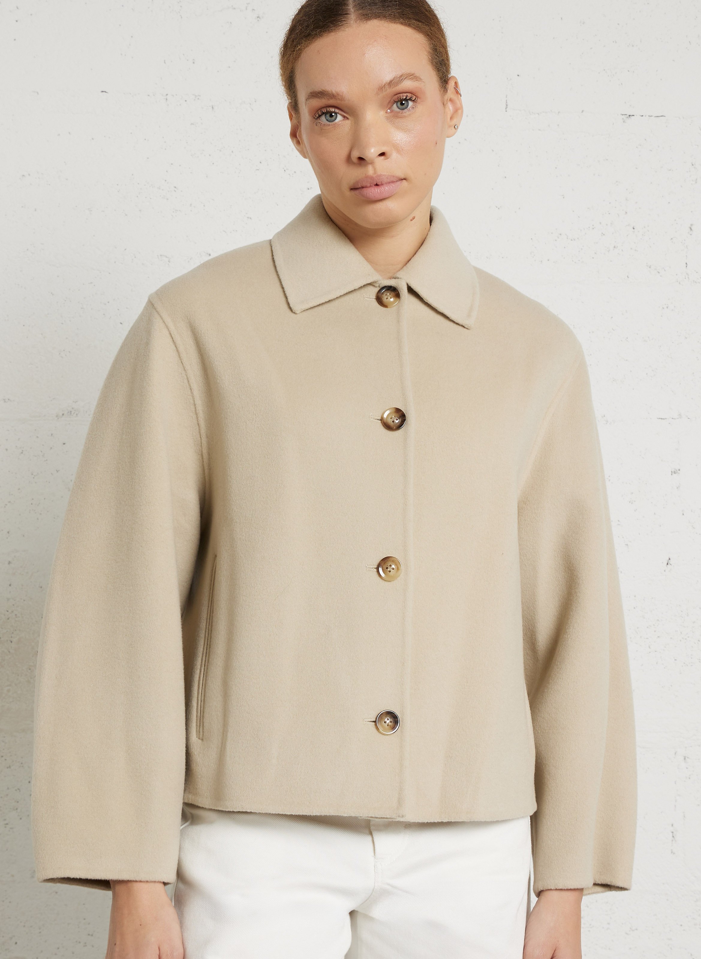 Short double-faced wool coat SOEUR