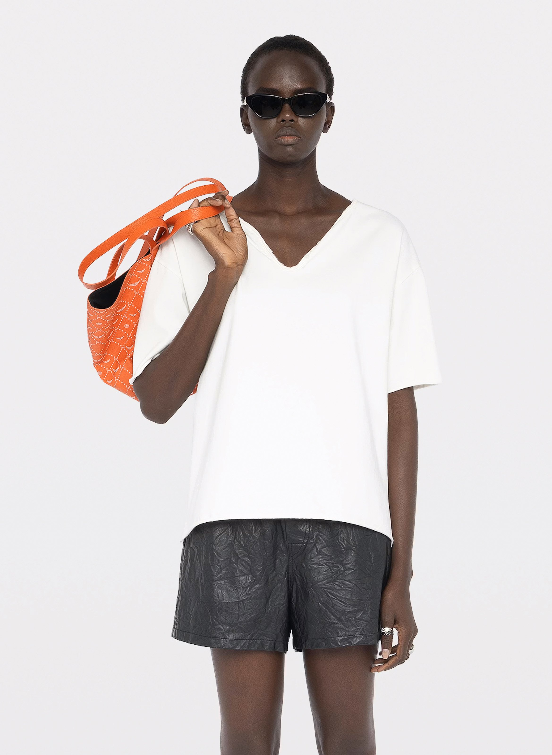 Katoenen T-shirt met boothals ZADIG&VOLTAIRE Wit