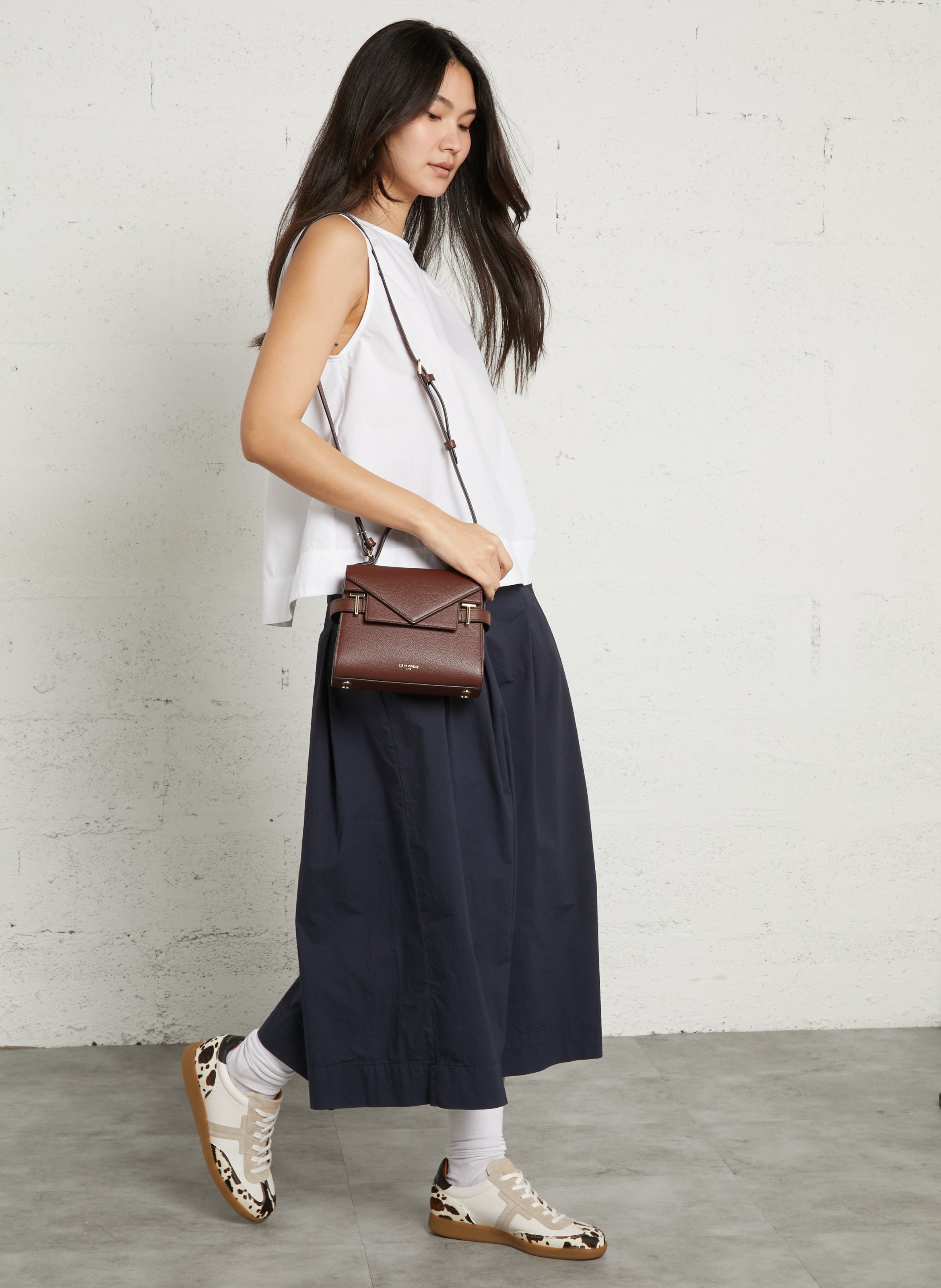 Sac à main en cuir Marron