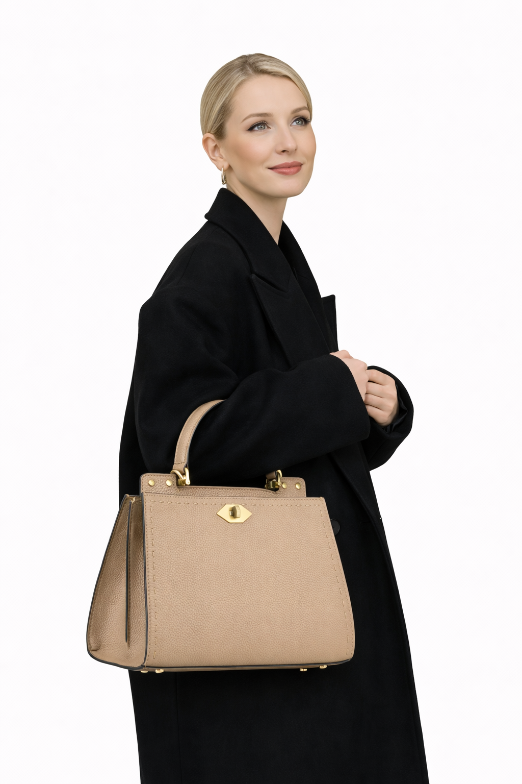 Handbag in calfskin Brown