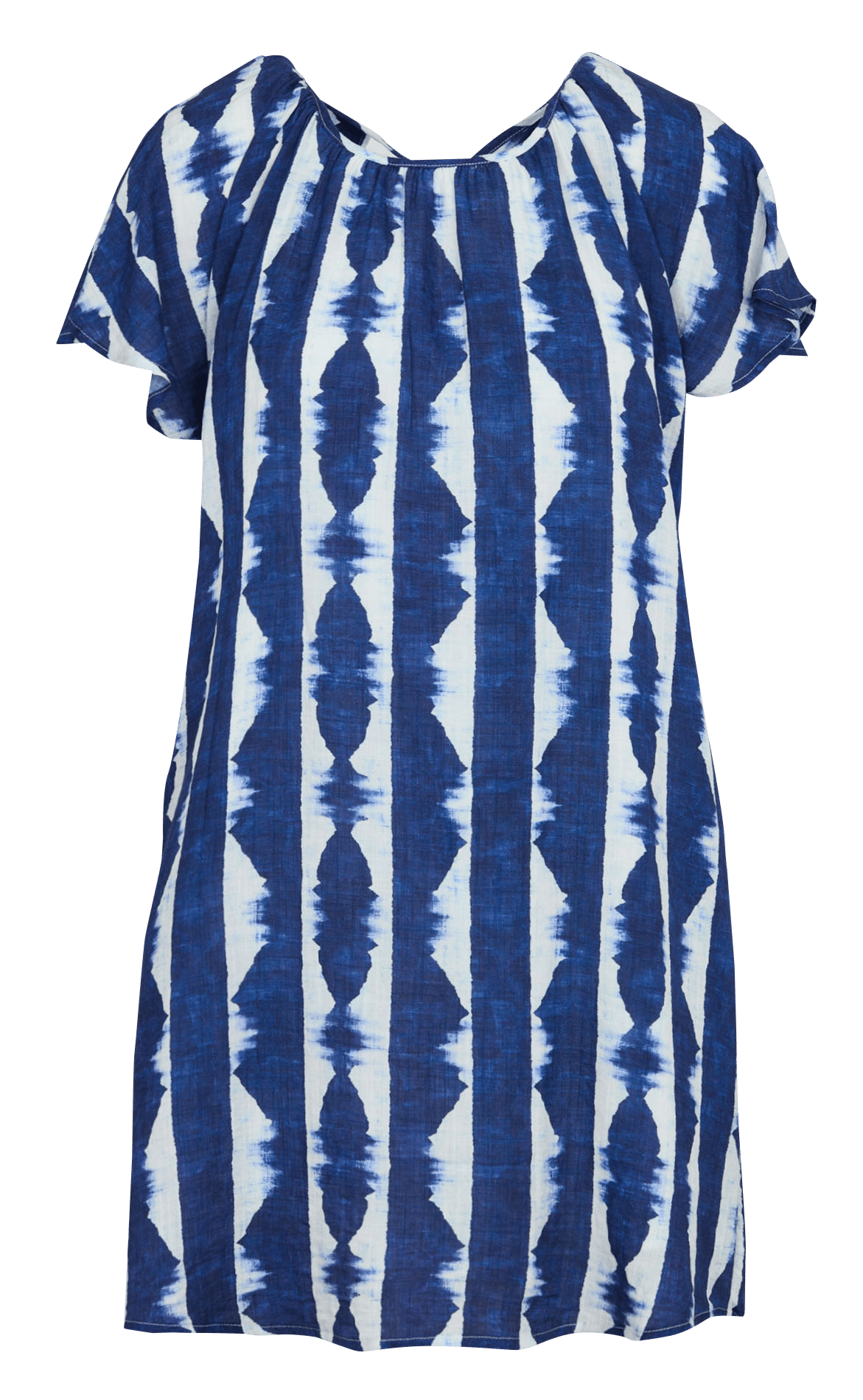 Rechte jurk van katoen THE KORNER Blauw