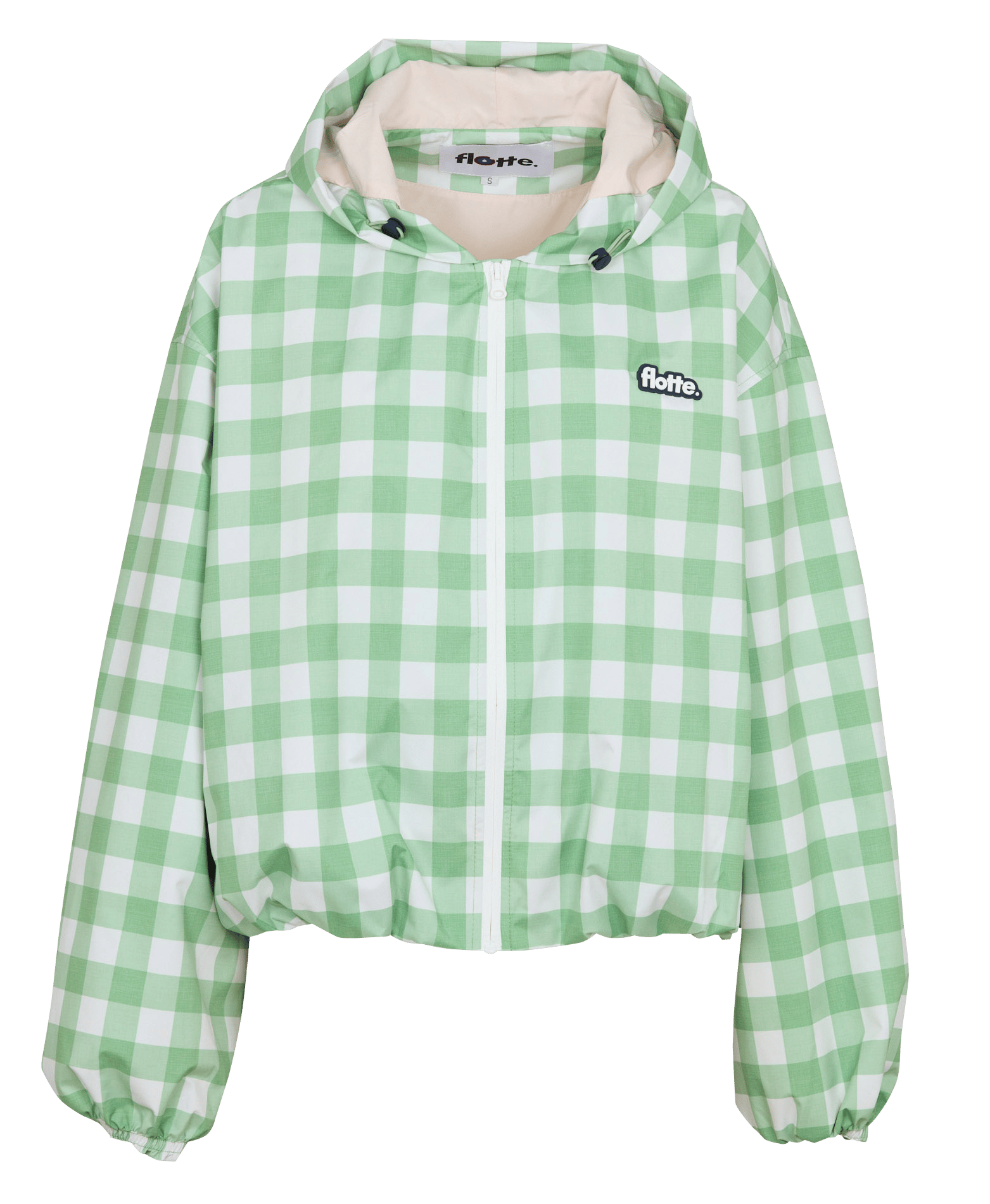Regenjas met ronde hals en ruitjes FLOTTE Groen