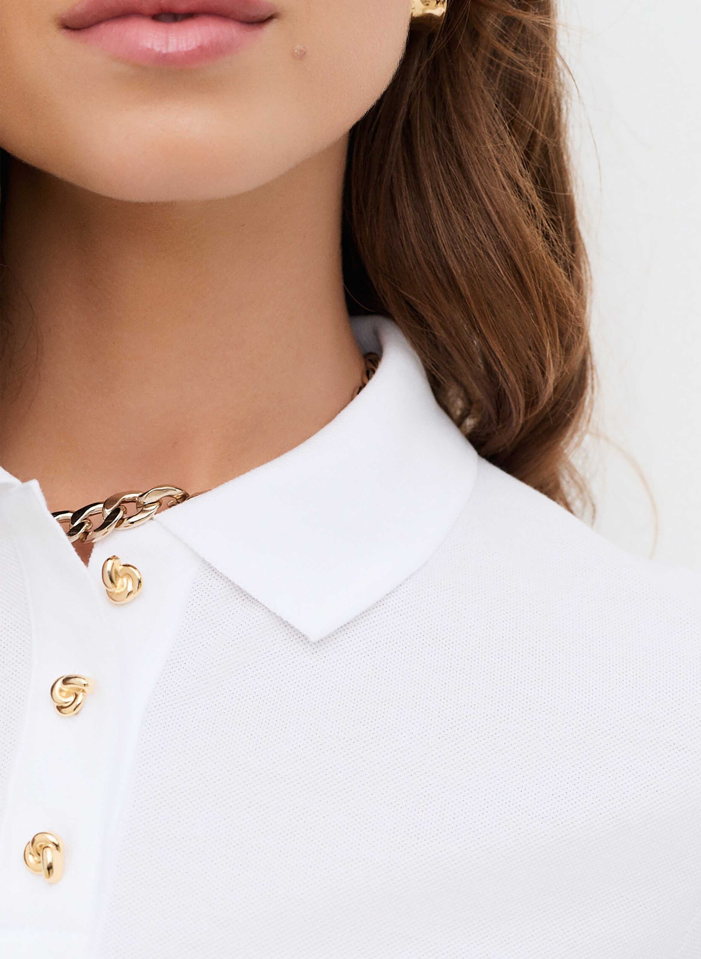 Polo manches courtes en coton CAROLL Blanc