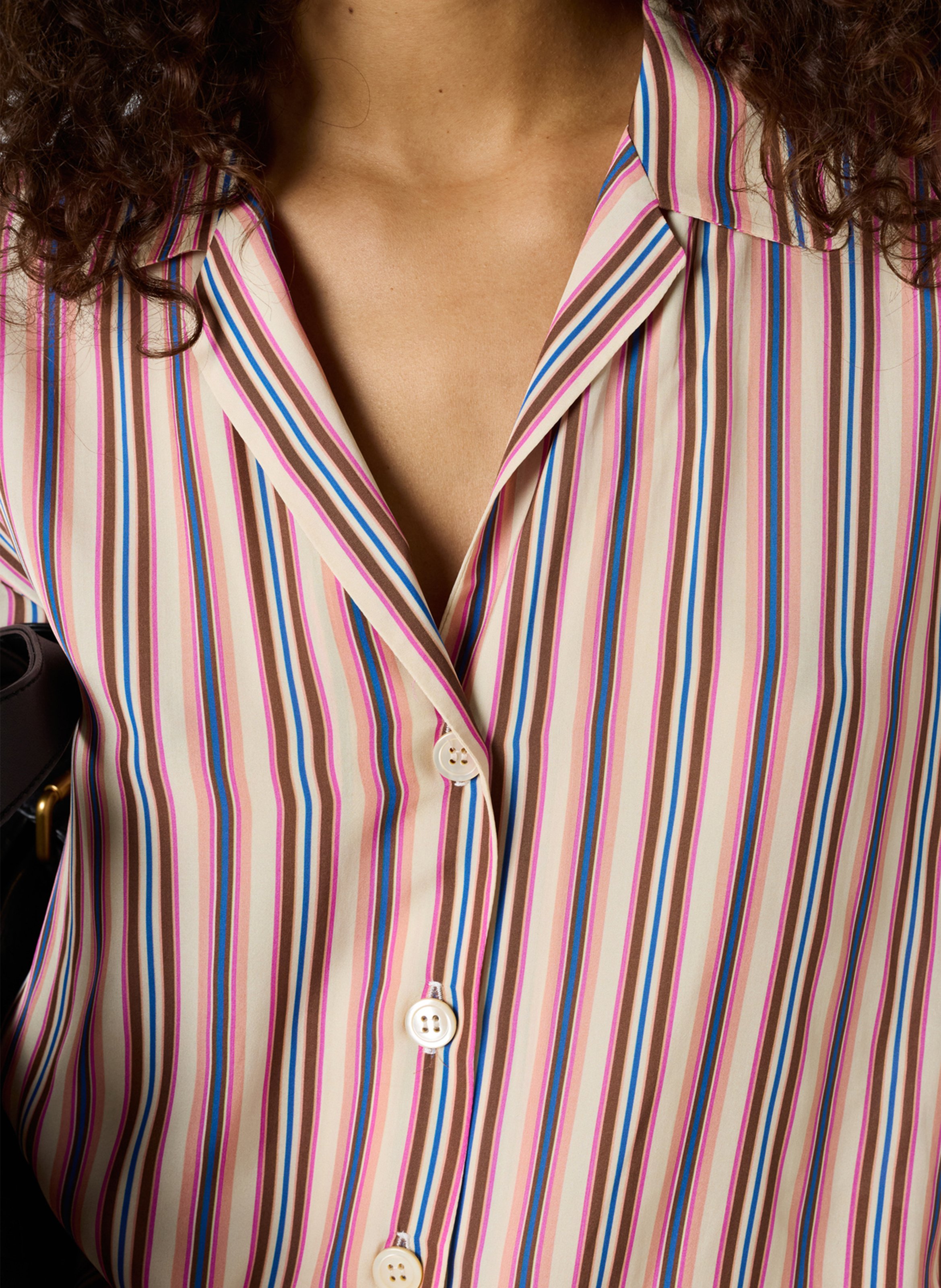 Gerade geschnittenes Streifenhemd mit klassischem Kragen GERARD DAREL Schwarz