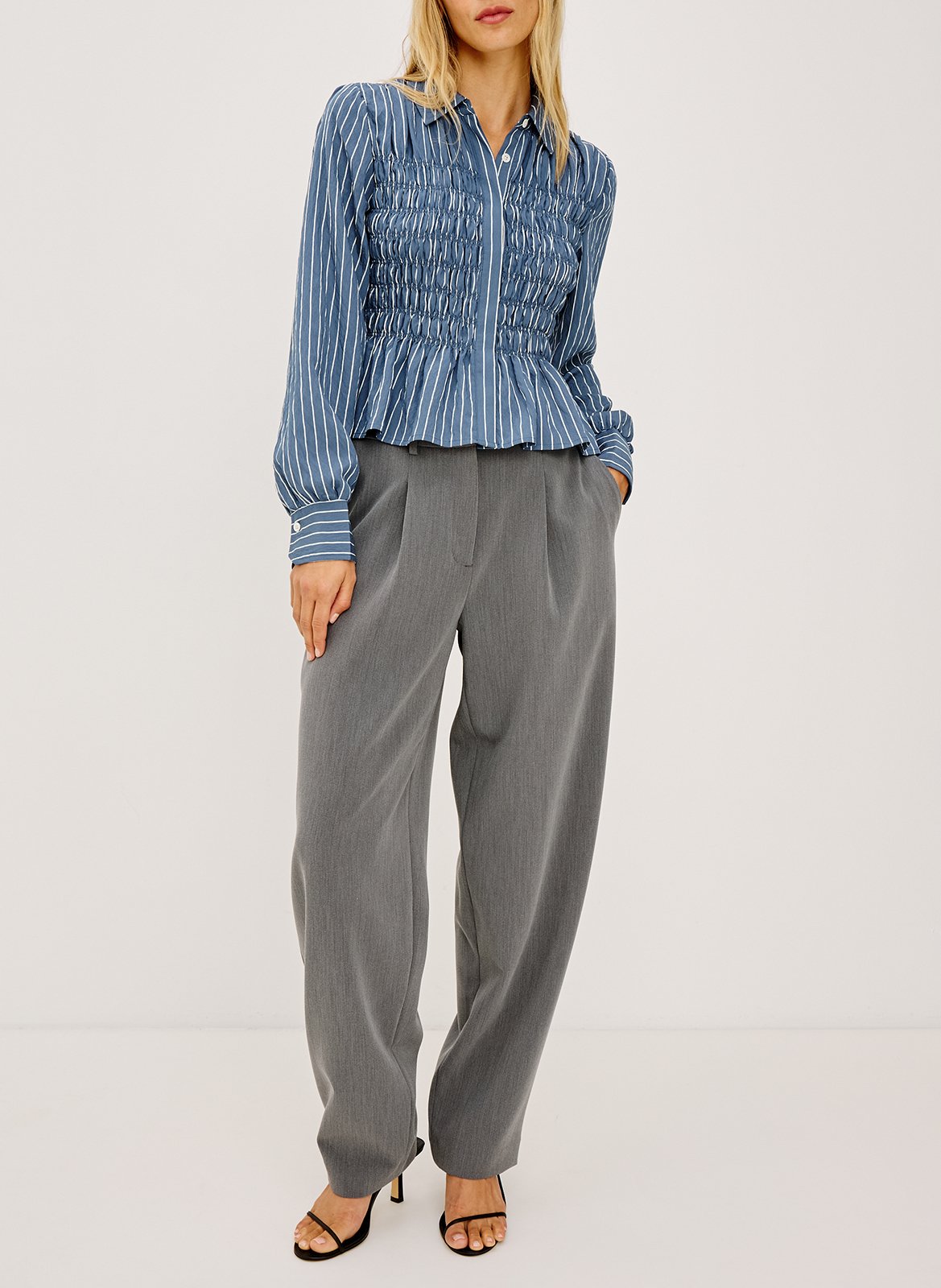 Chemise cintrée imprimée RAILS Bleu