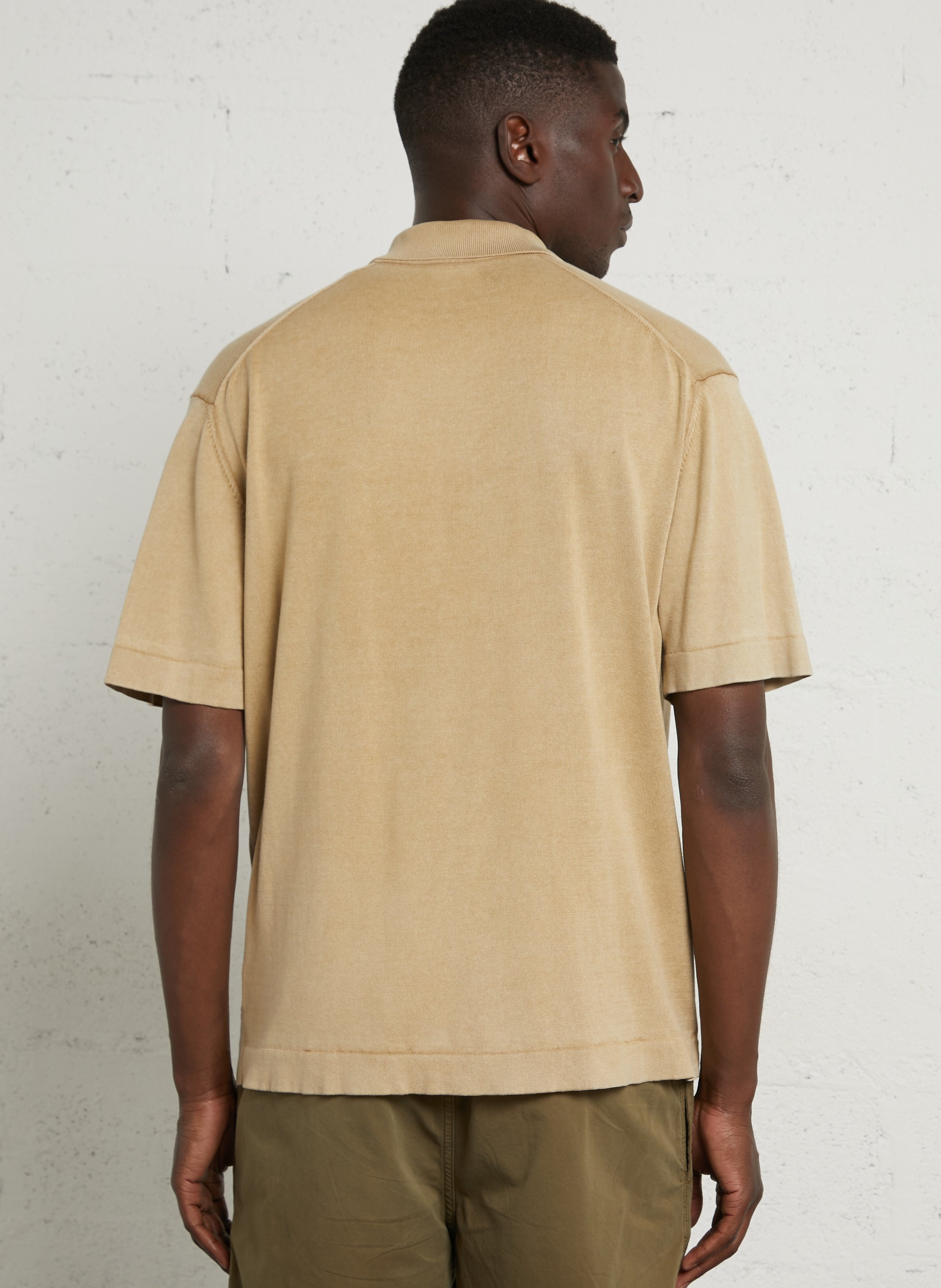 Solid knit straight polo NAPAPIJRI Beige