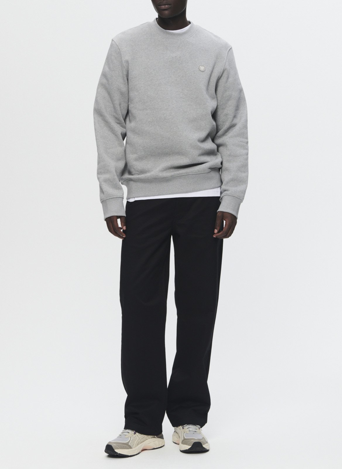 Straight-leg organic cotton-blend pants WOOD WOOD Black