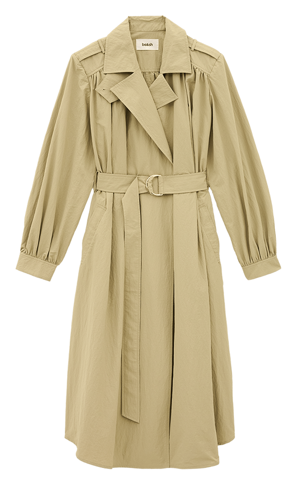 Trench long à col à revers BA&SH Beige