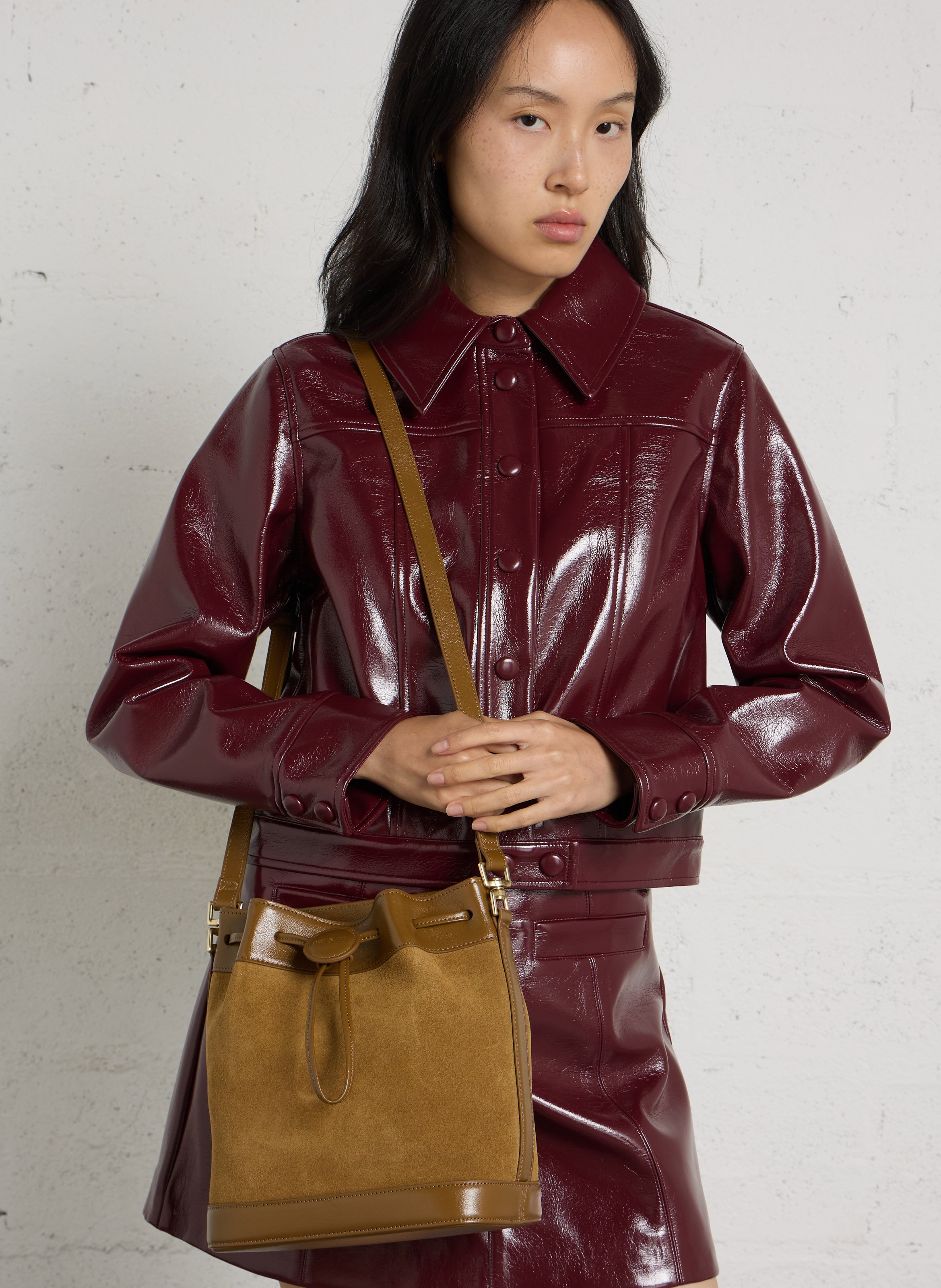 Buideltas van leer NAT & NIN Bruin