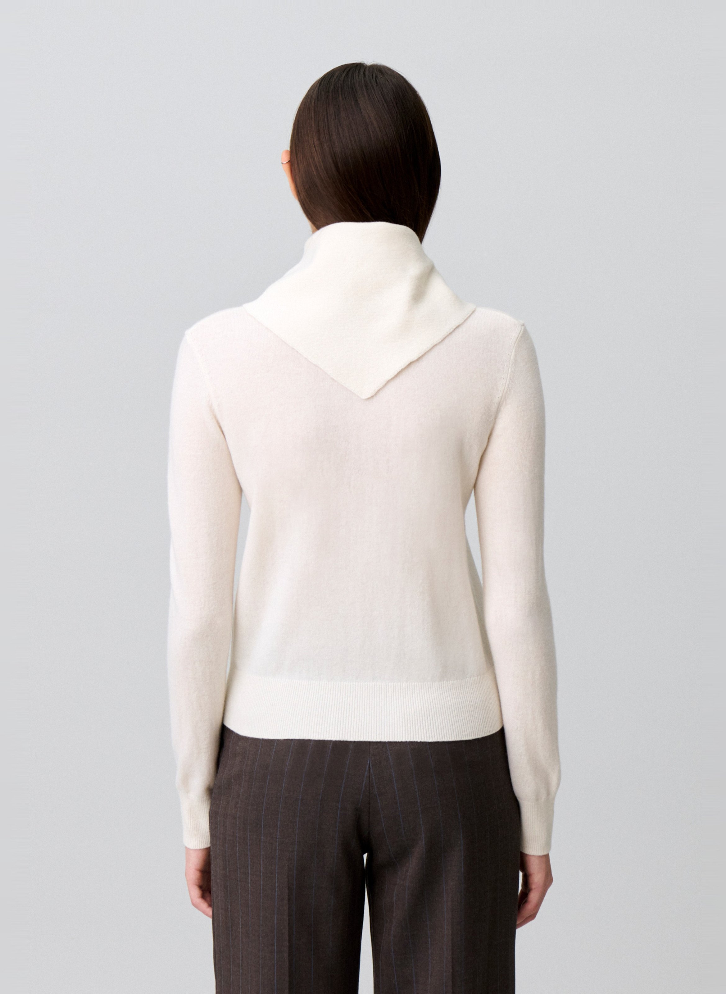 Pull droit en laine et cachemire CLAUDIE PIERLOT Beige