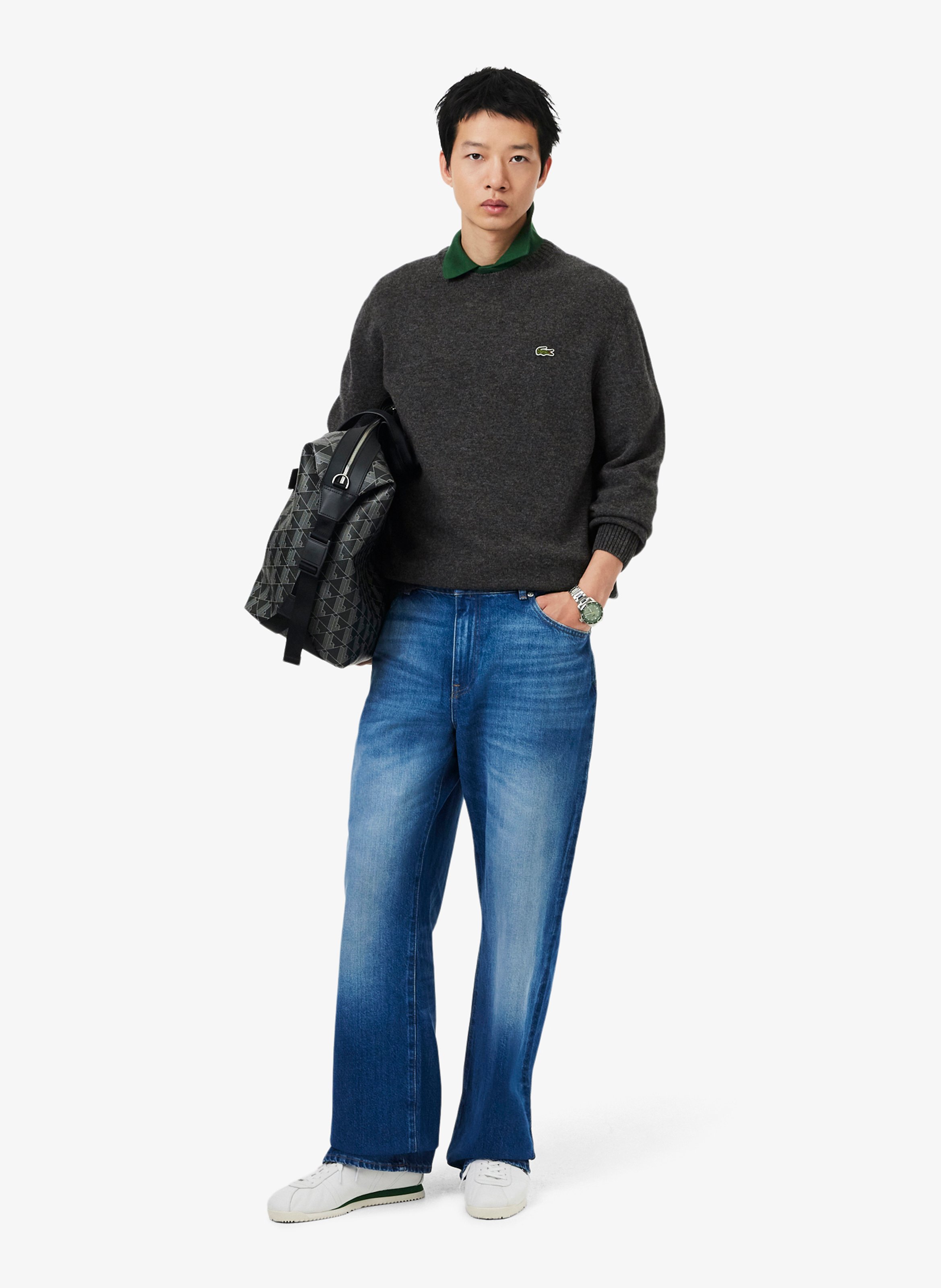 Fine wool sweater | Grey LACOSTE Men