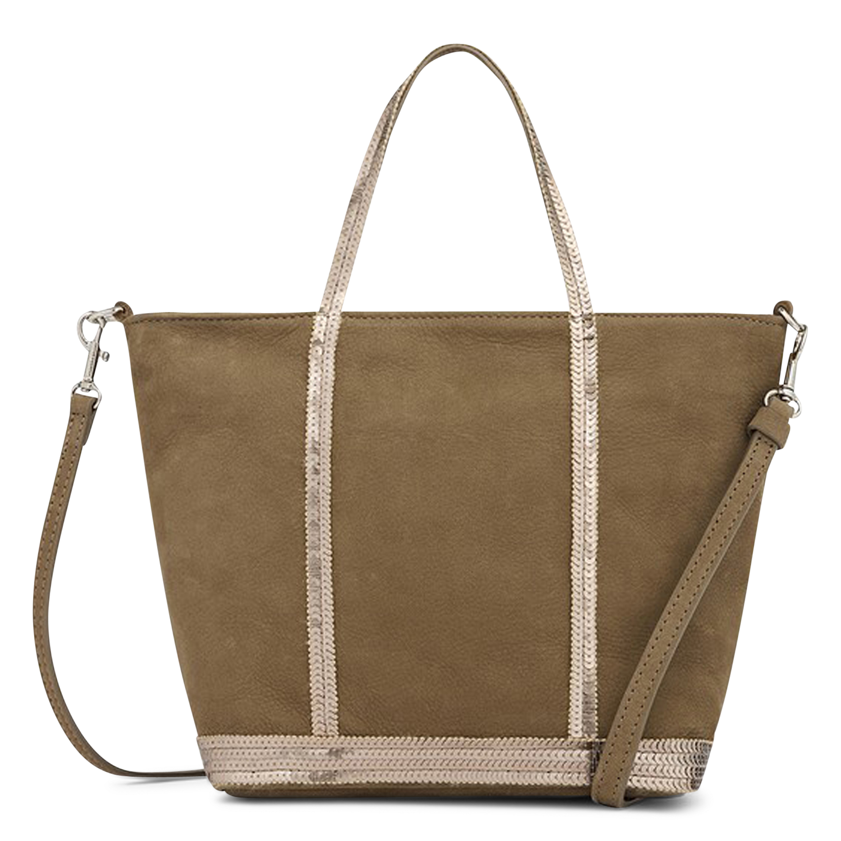 Leather tote bag VANESSA BRUNO Grey