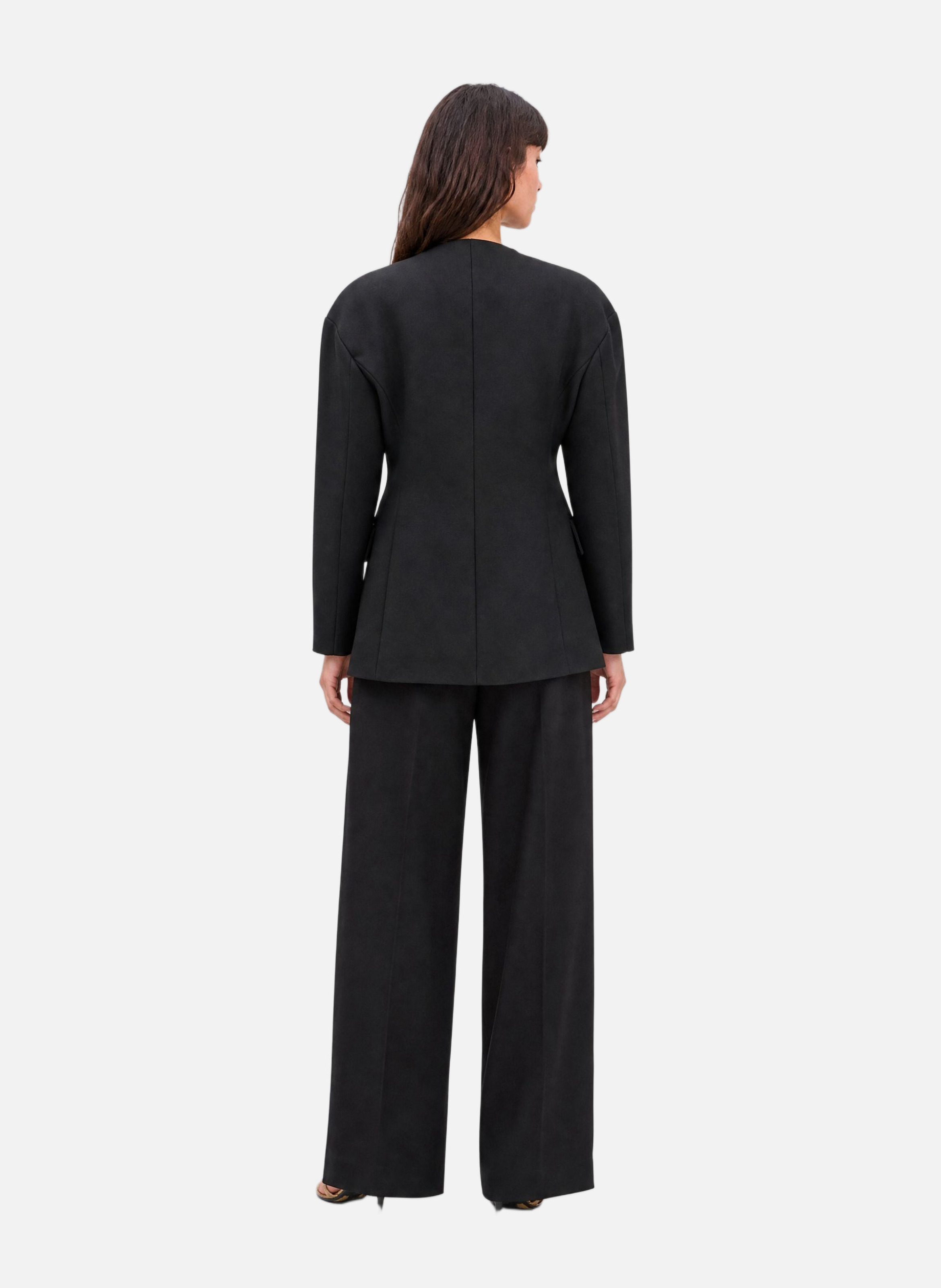 Wool collarless jacket THE KOOPLES Black