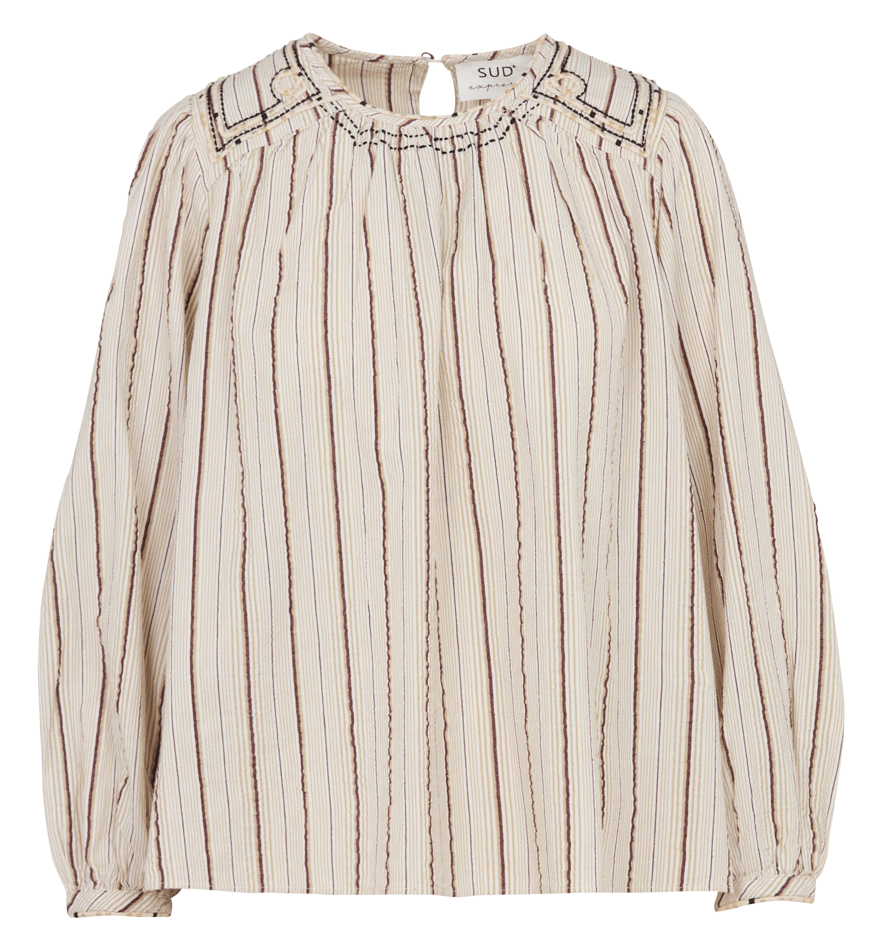 Langarmshirt mit Streifen aus Baumwolle SUD EXPRESS Beige