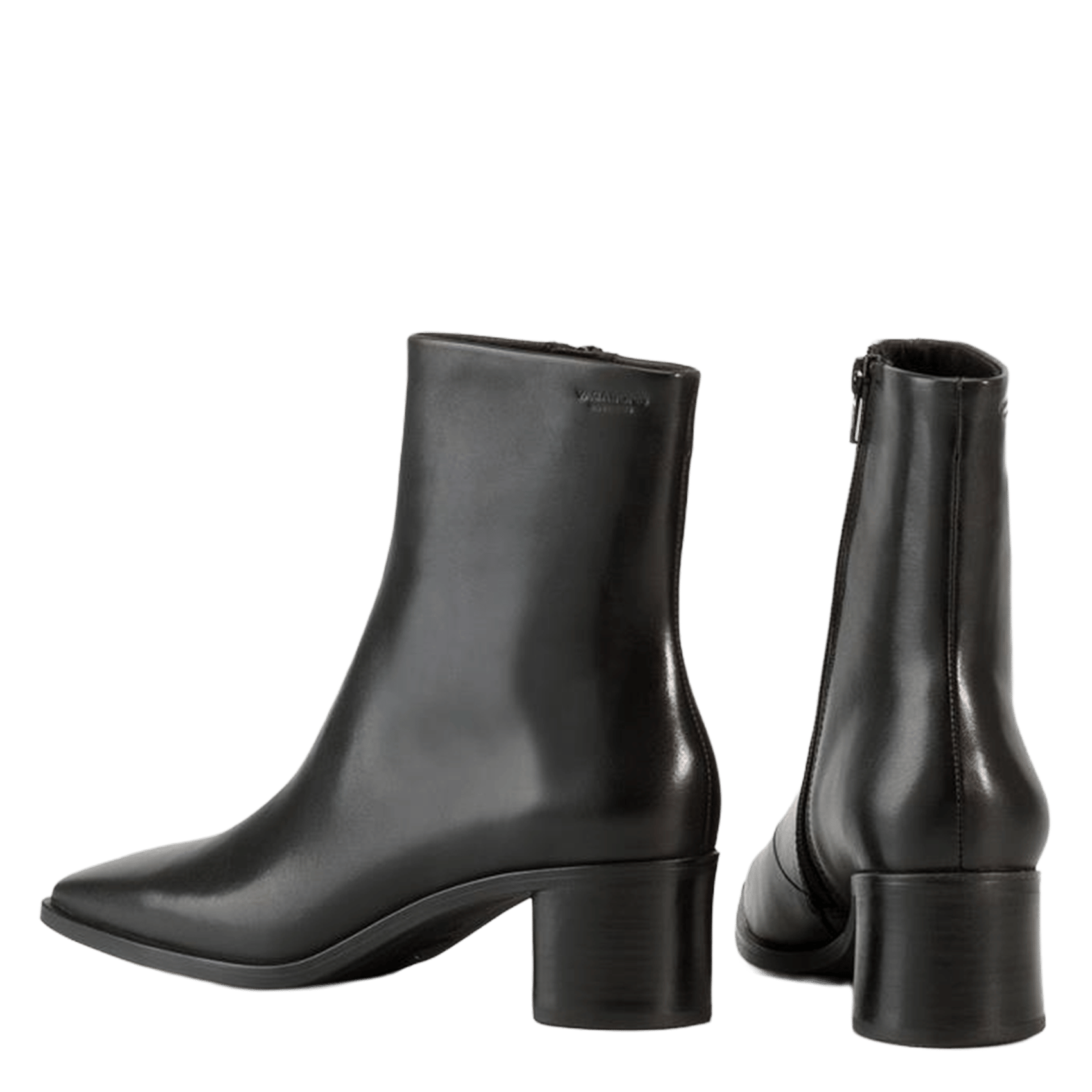 Bottines à bout carré en cuir VAGABOND Noir