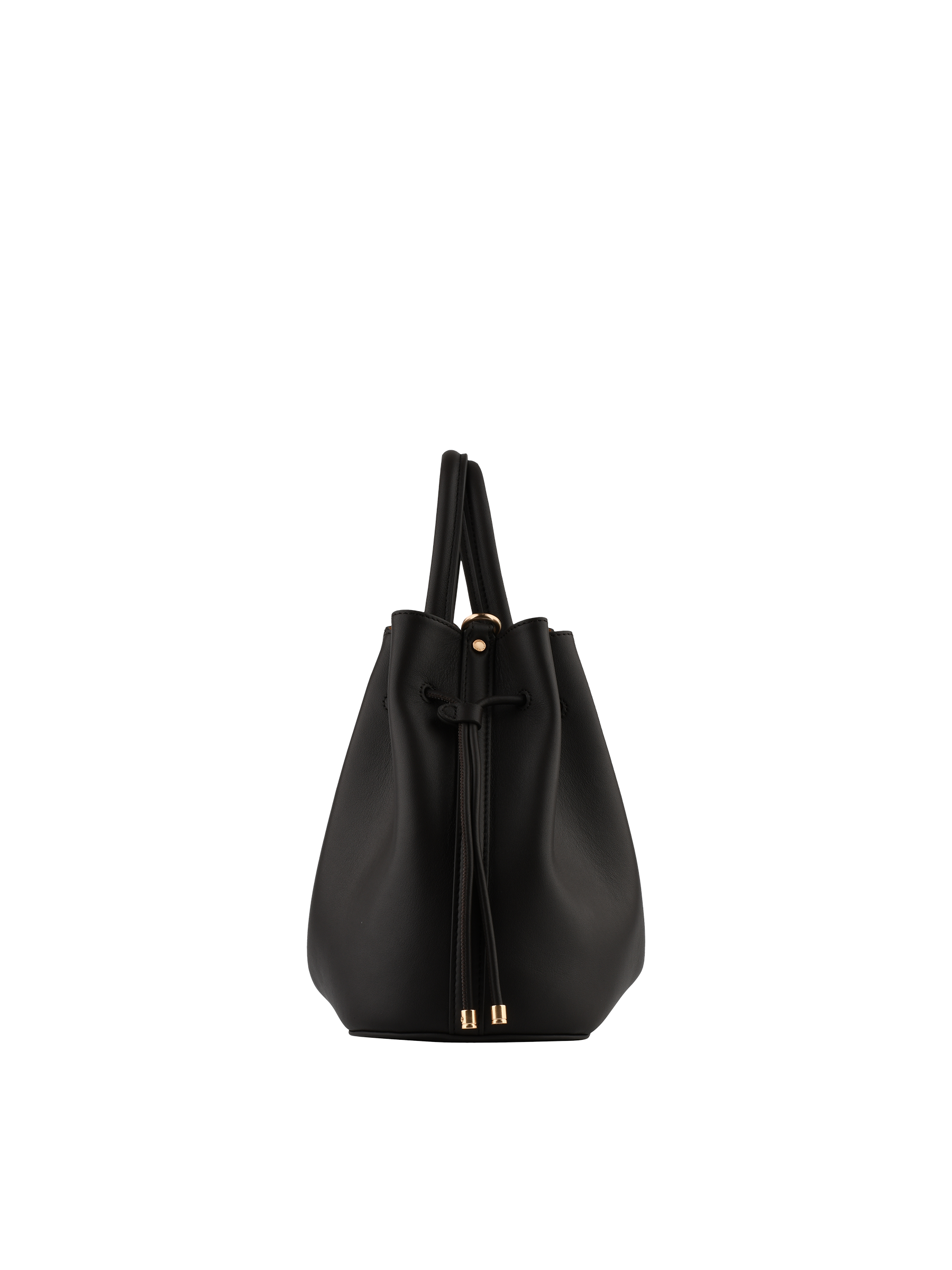 Calfskin leather handbag POURCHET Brown