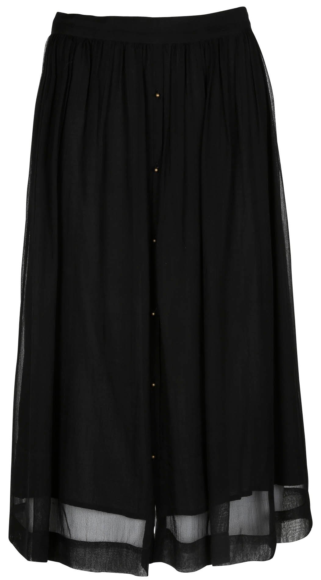 Crepe midi skirt SWILDENS Black