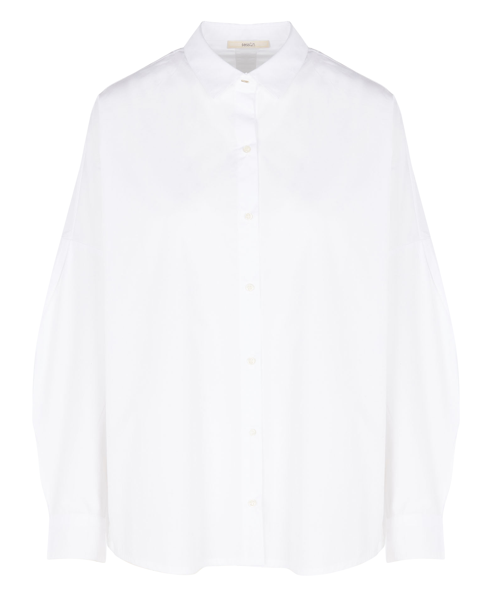 Loose-fit cotton shirt with classic collar WhiteSESSUN