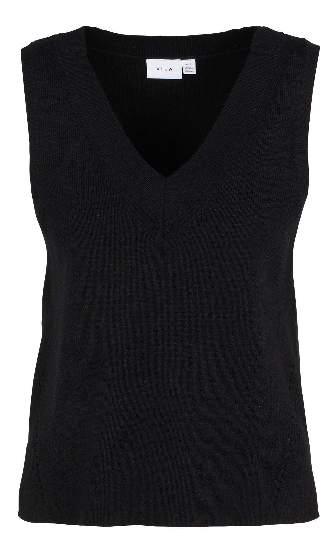 Pull col V en maille VILA Noir