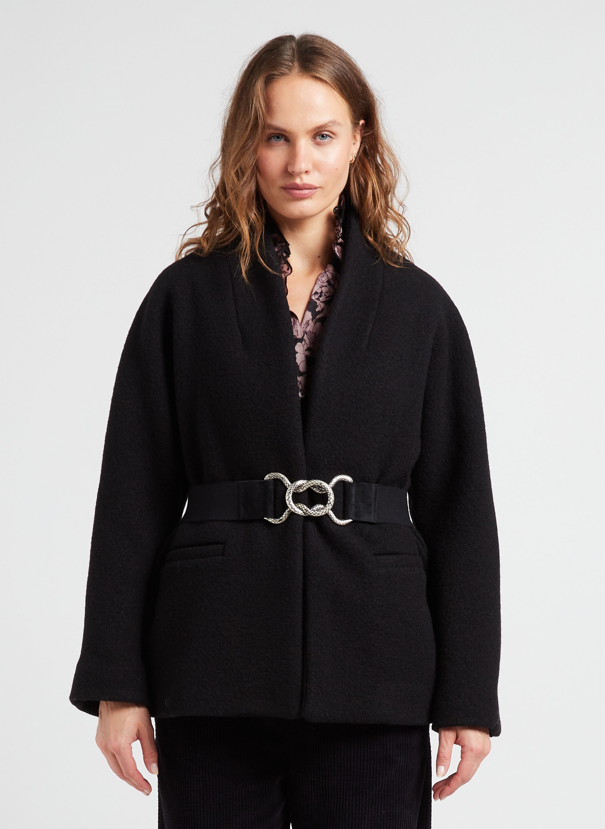 Manteau femme 2025 col chale