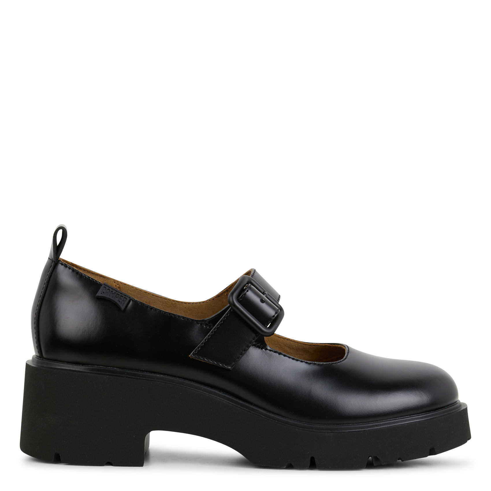 Leather wedge derbies CAMPER Black