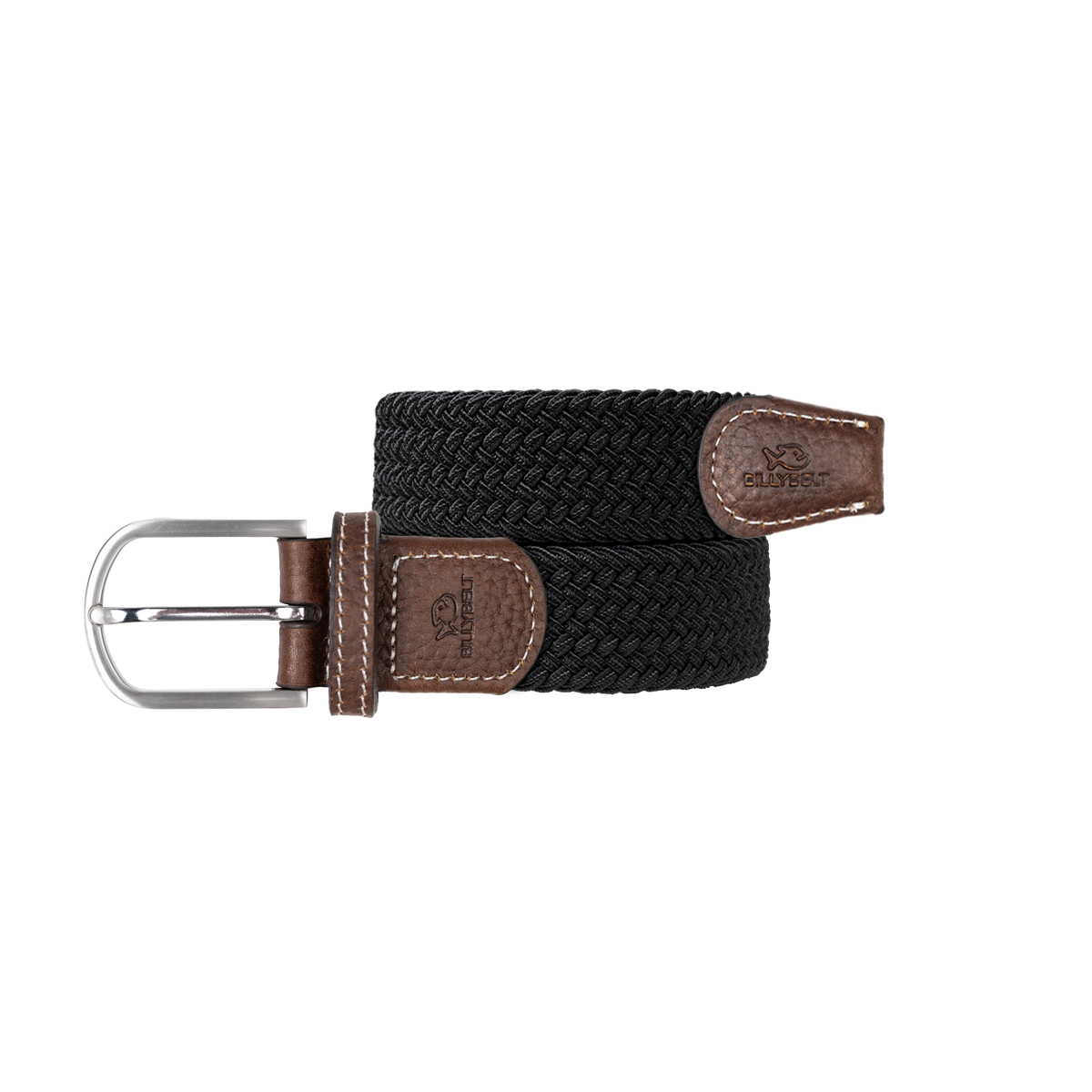 Solid Elastic Braided Belt BlackBILLYBELT