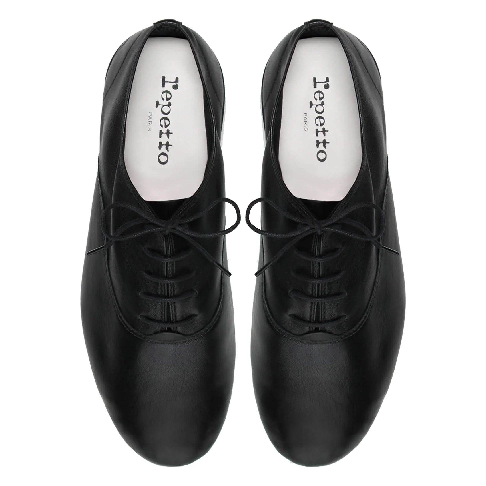 Leren derby's met hakje REPETTO Zwart