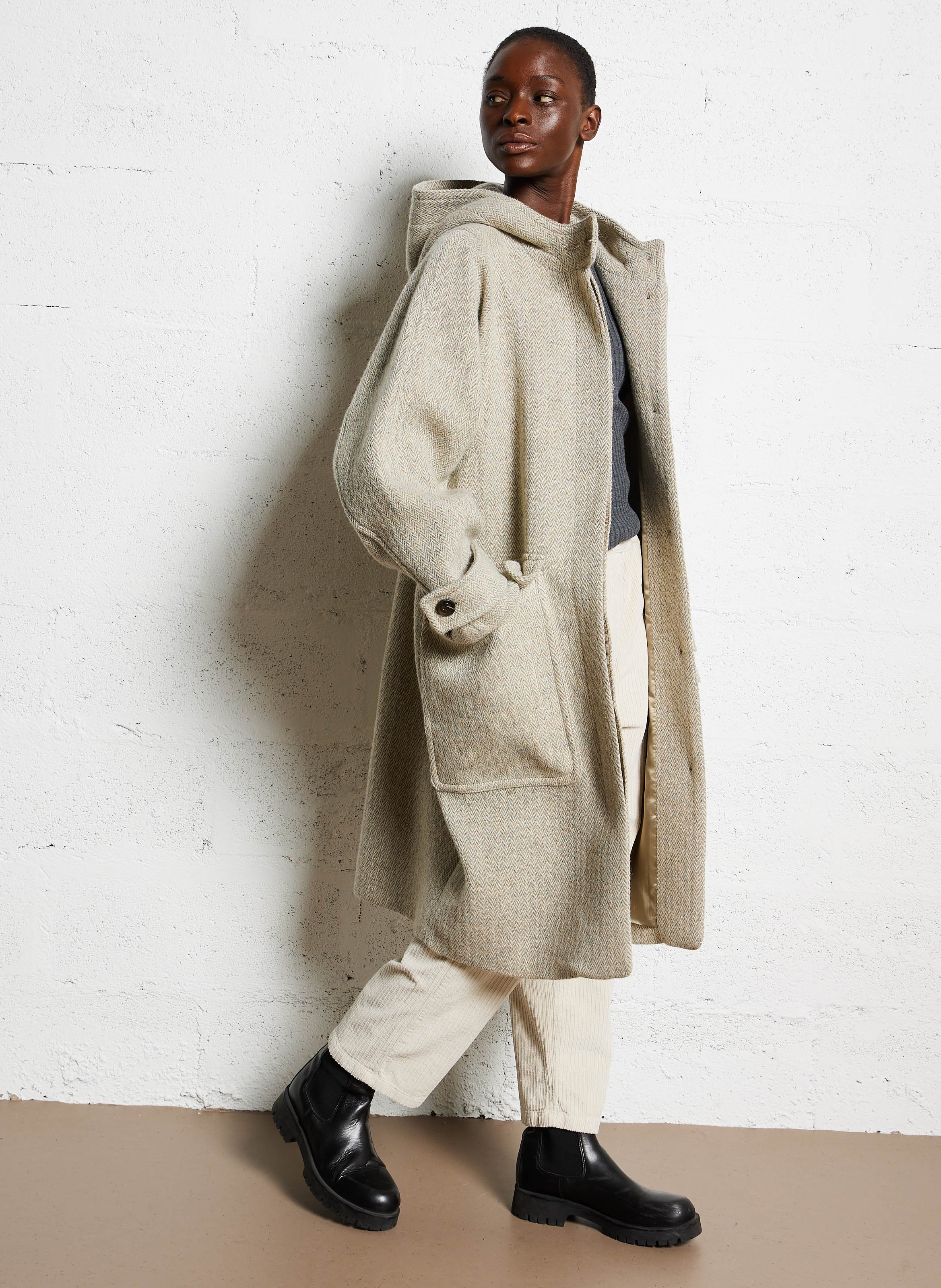 Gerade geschnittene Baumwollhose MASSCOB Beige