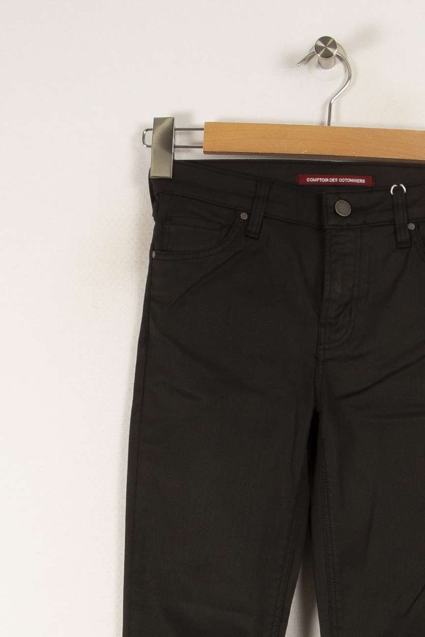 Cropped slim jeans with studs COMPTOIR DES COTONNIERS - Seconde main Black