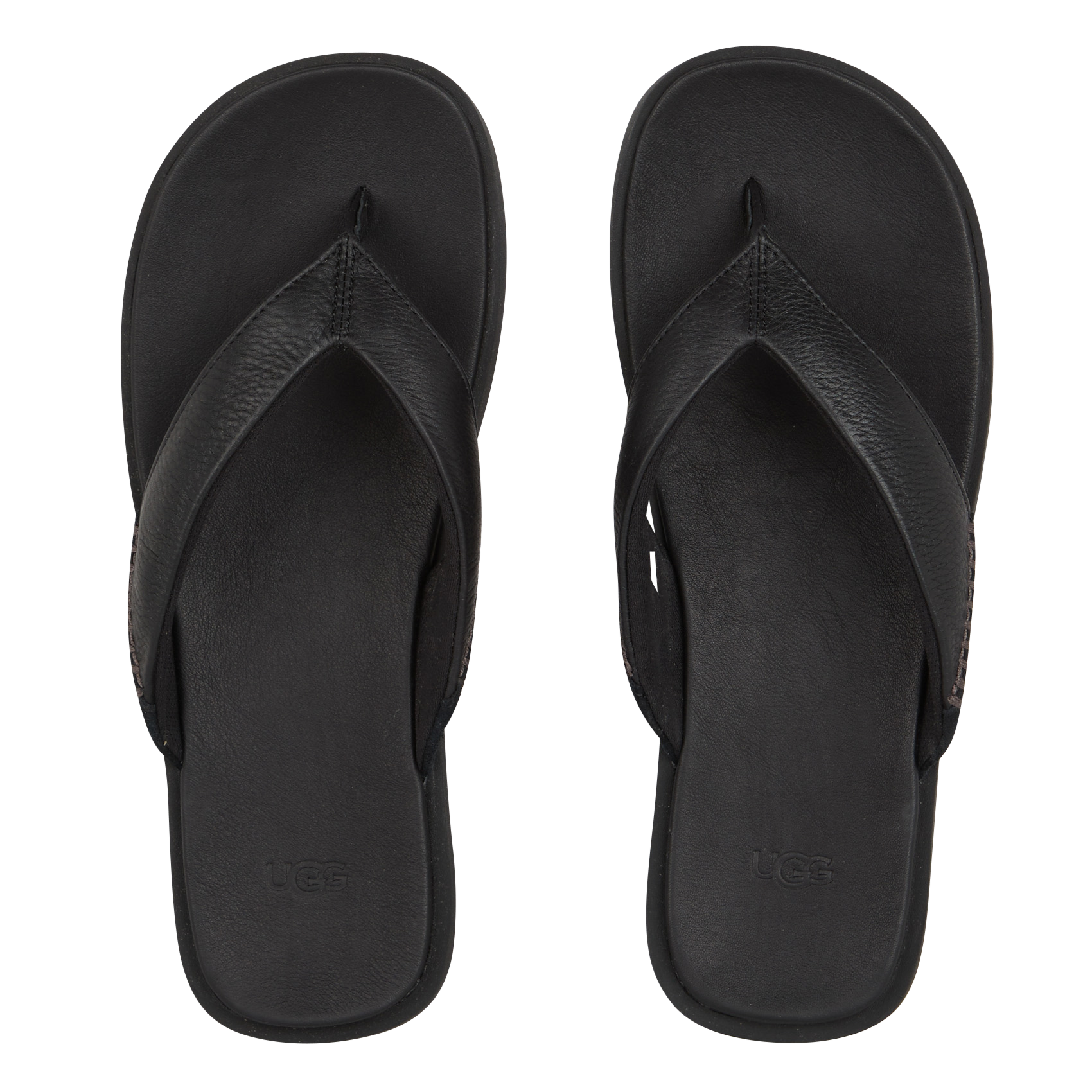 Leather flip-flops UGG Black