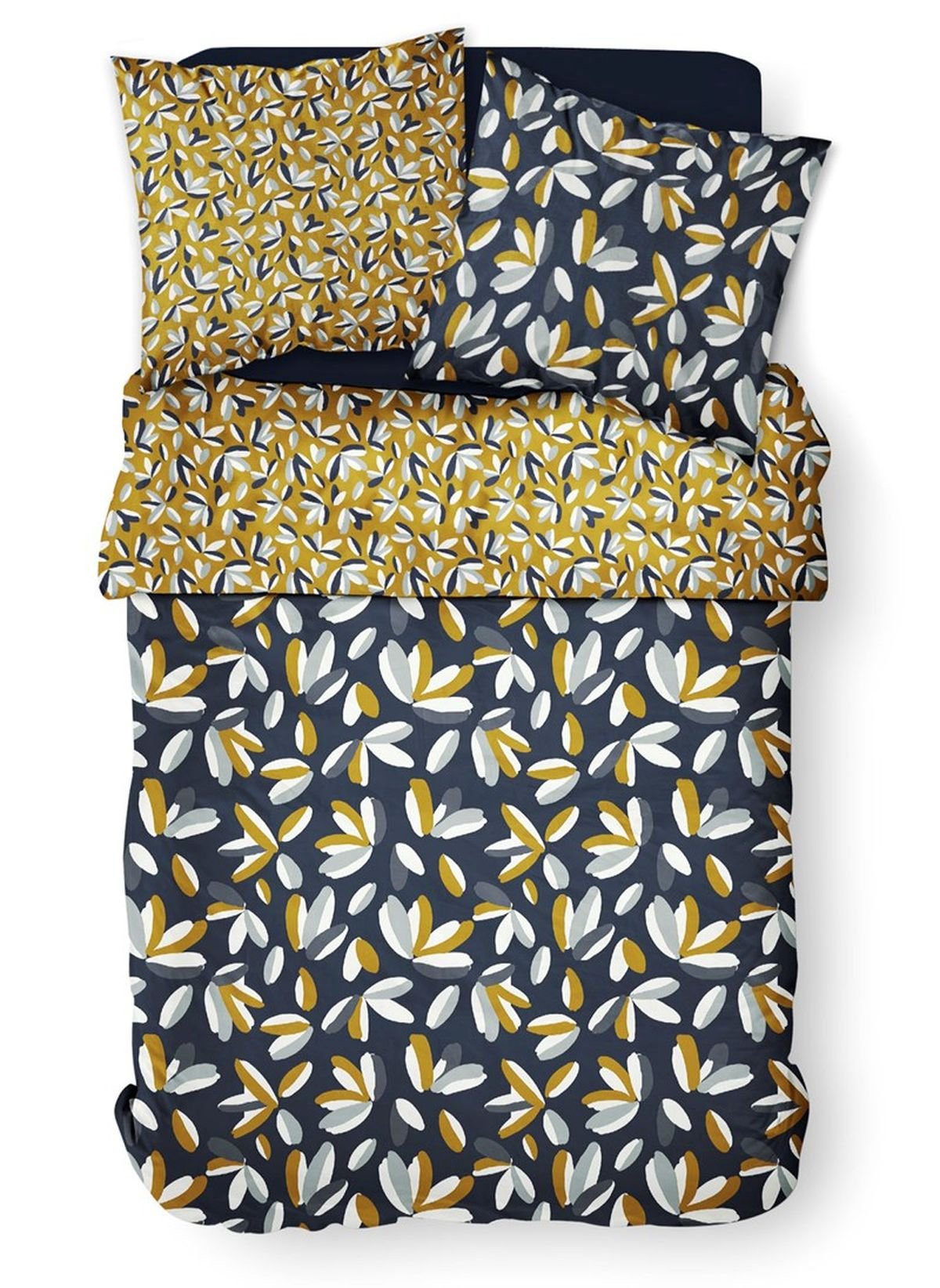Printed cotton bedding set TODAY LINGE DE MAISON Yellow