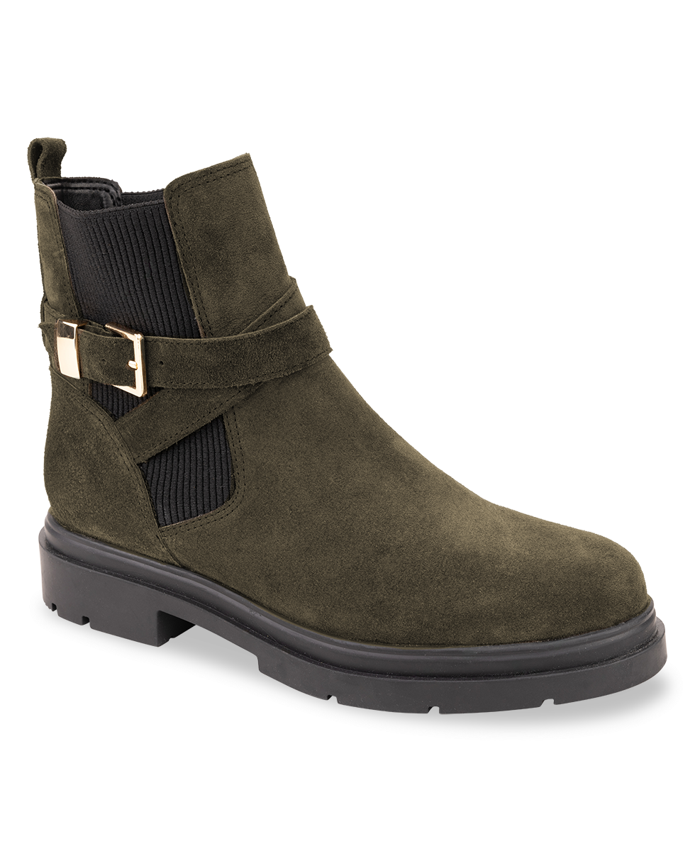 Selma Tropeziennes Bottines Bottines Cuir Par Belarbi Simone Kaki